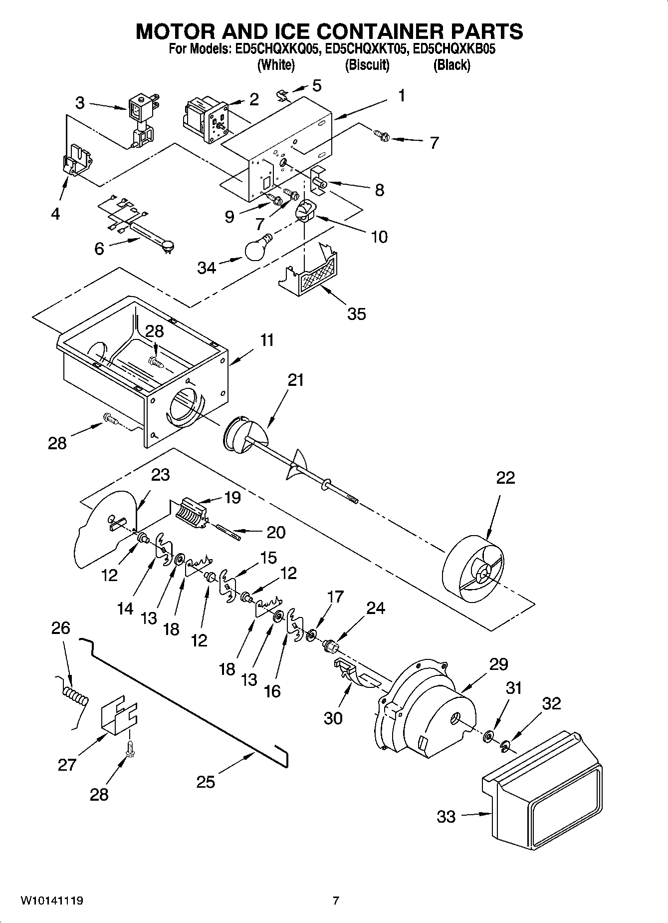 05 - MOTOR AND ICE CONTAINER PARTS
