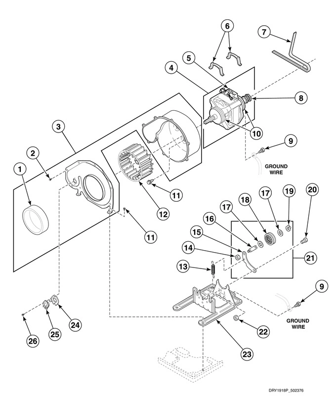 Motor, Exhaust Fan And Belt