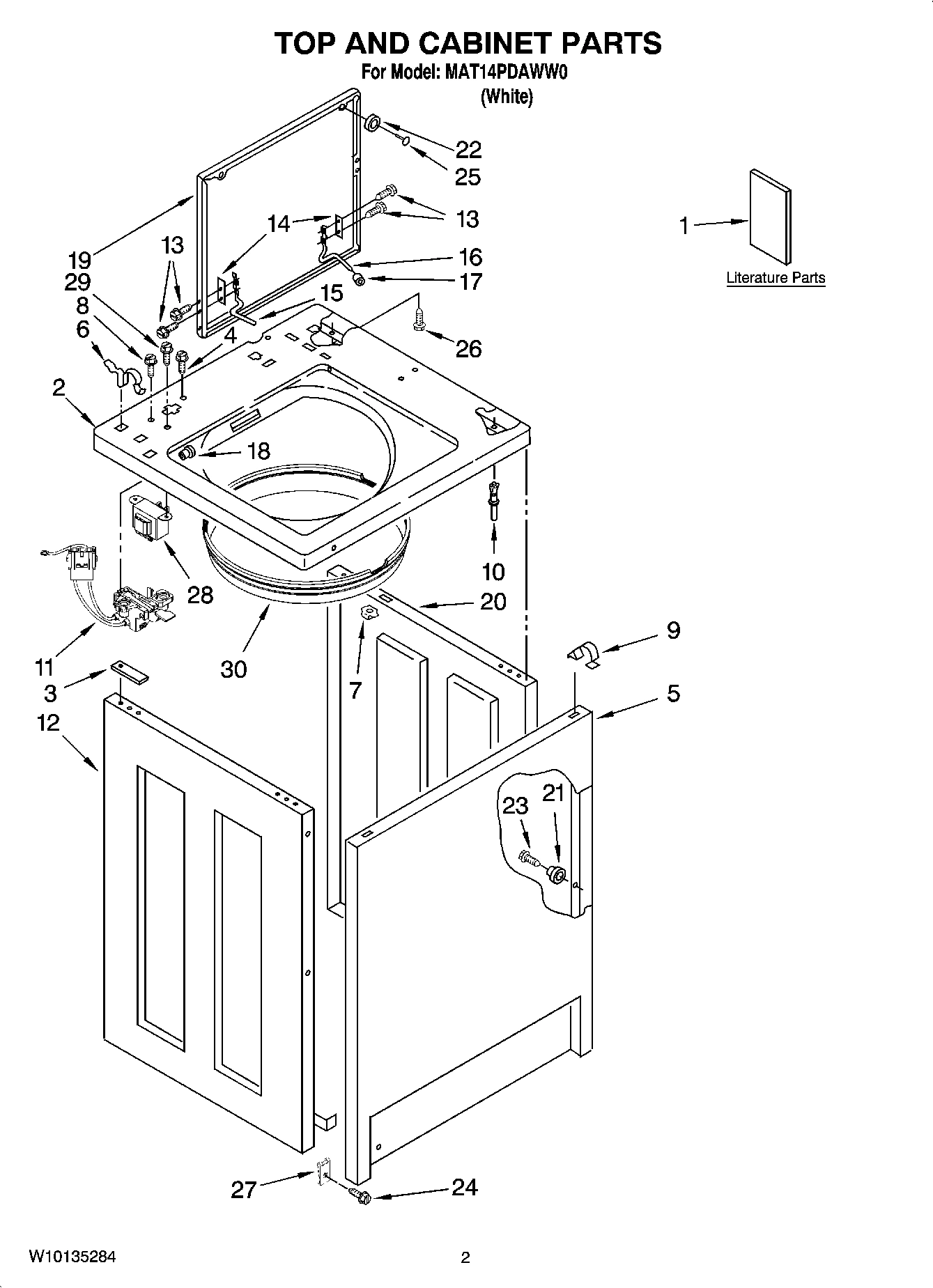 01 - TOP AND CABINET PARTS