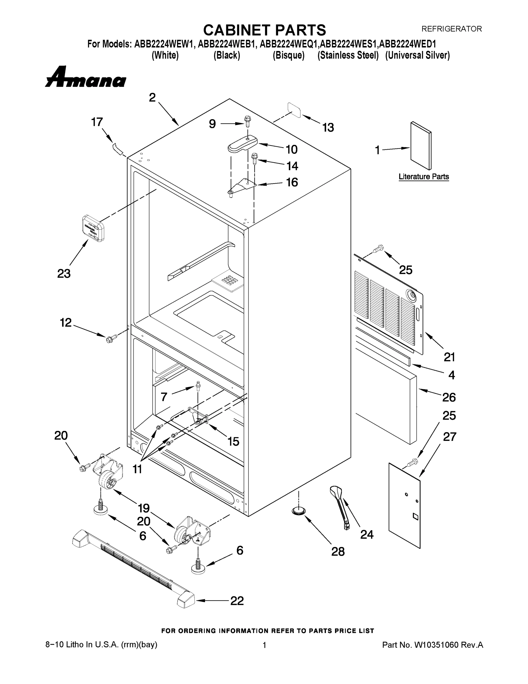 01 - CABINET PARTS