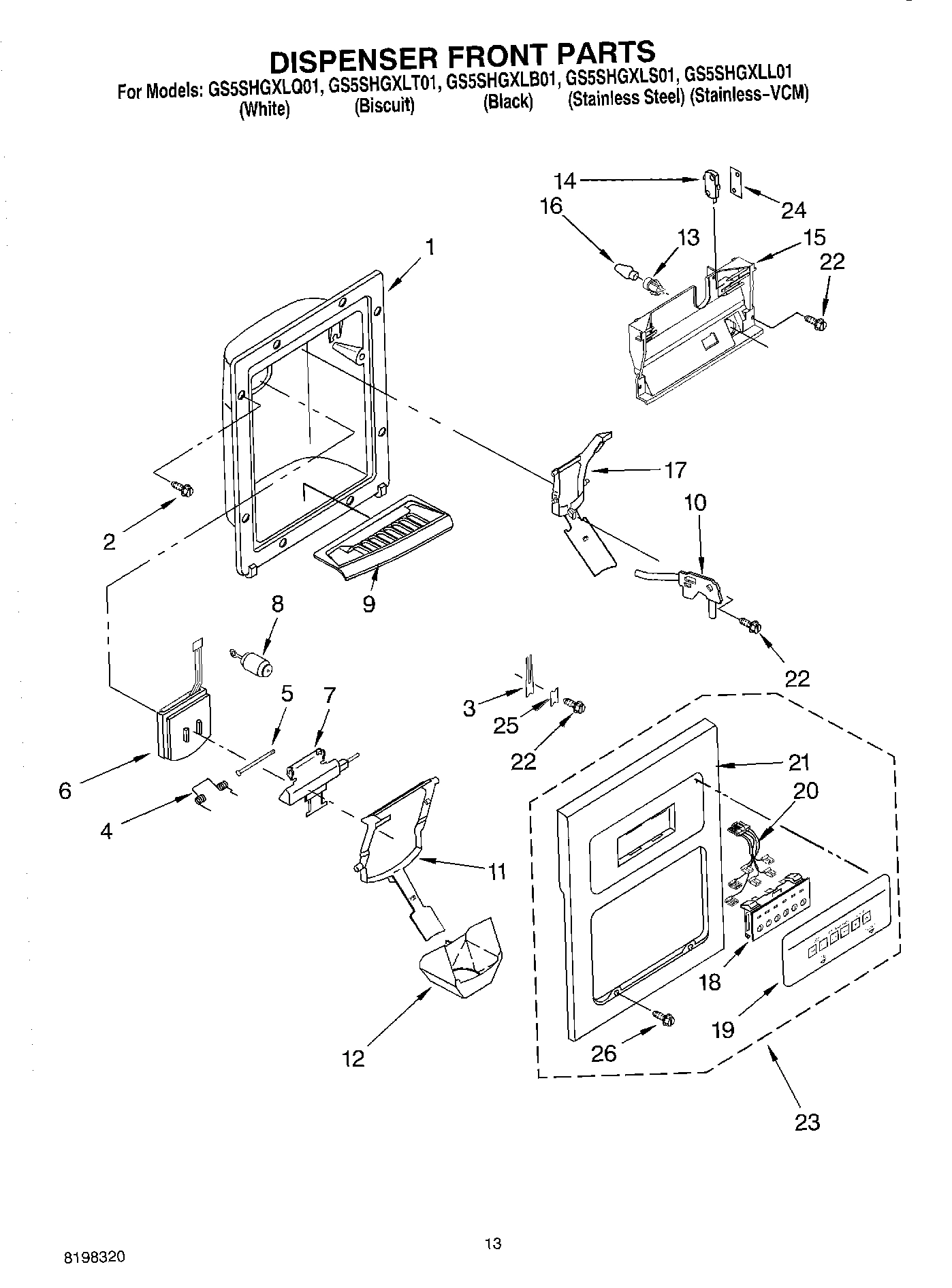08 - DISPENSER FRONT PARTS
