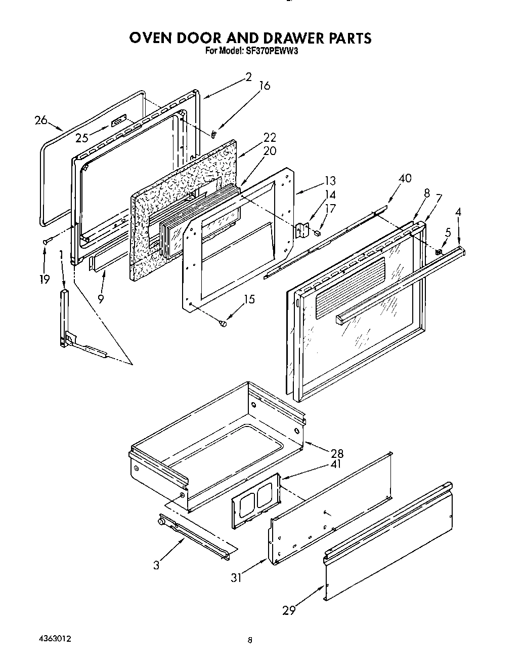 06 - OVEN DOOR AND DRAWER