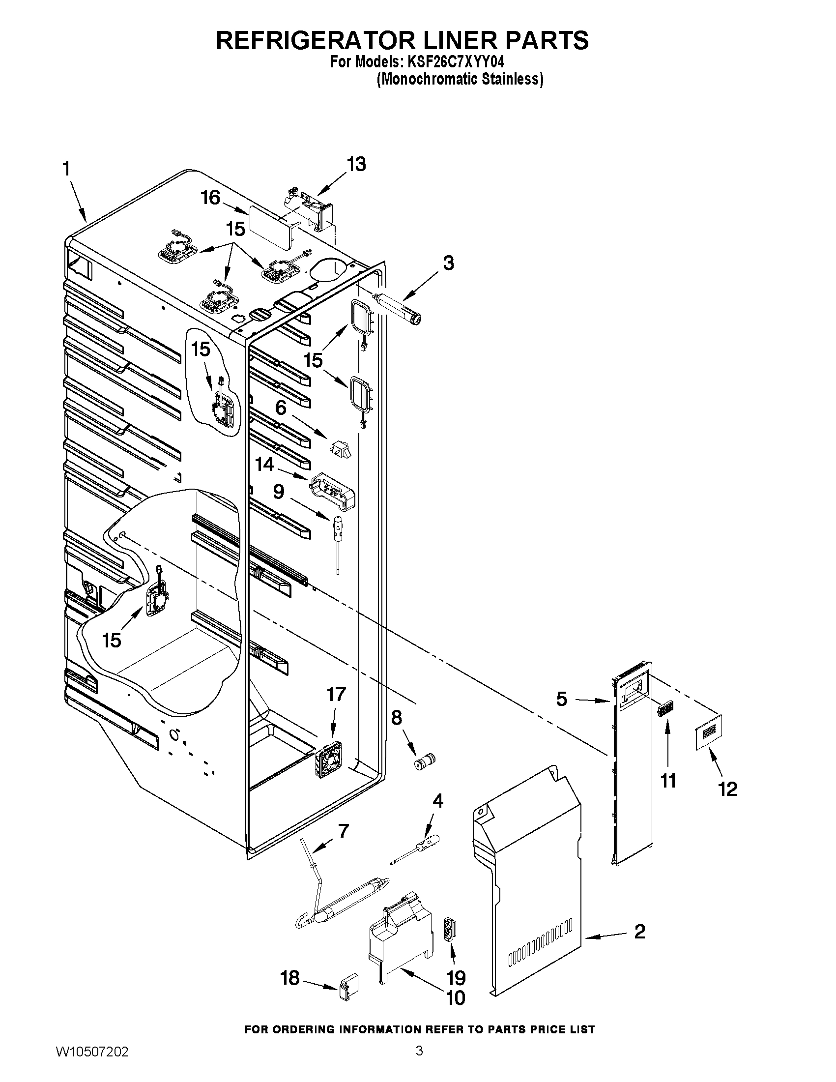 02 - REFRIGERATOR LINER PARTS