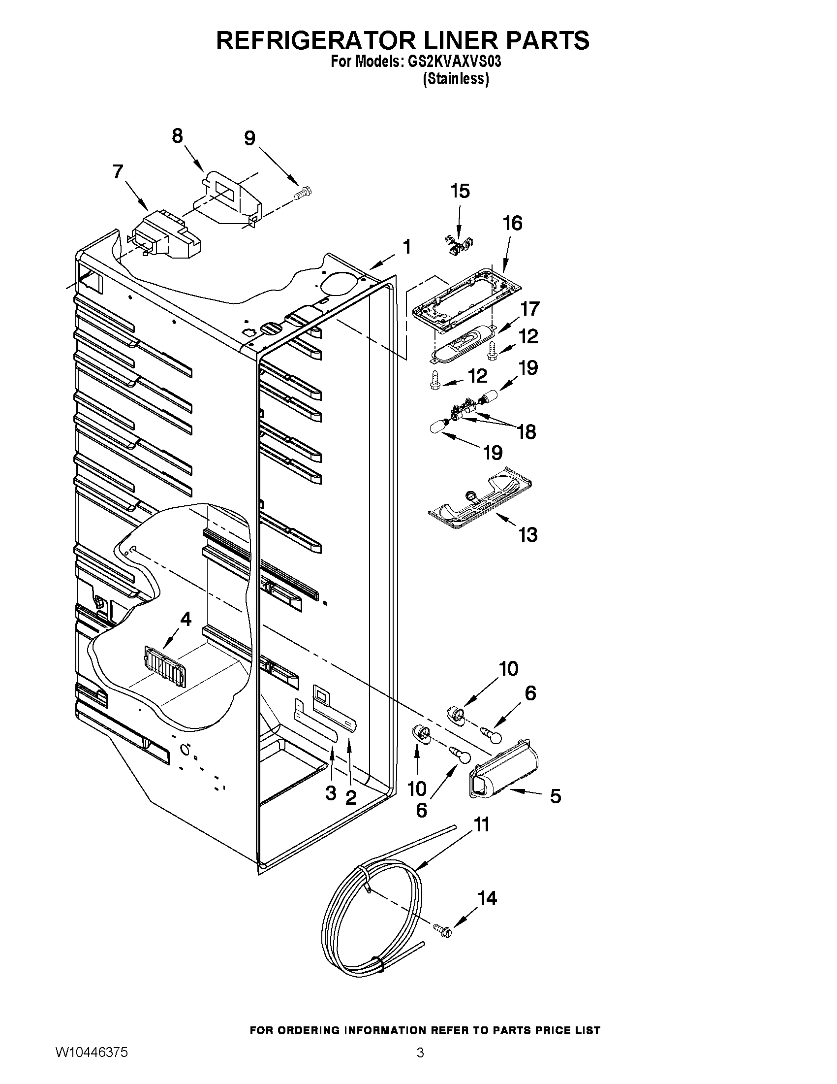 02 - REFRIGERATOR LINER PARTS