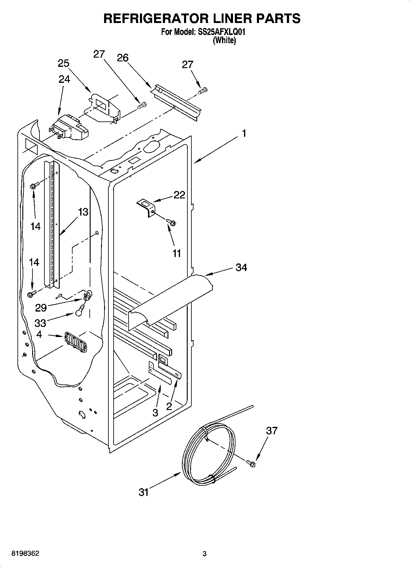 02 - REFRIGERATOR LINER PARTS