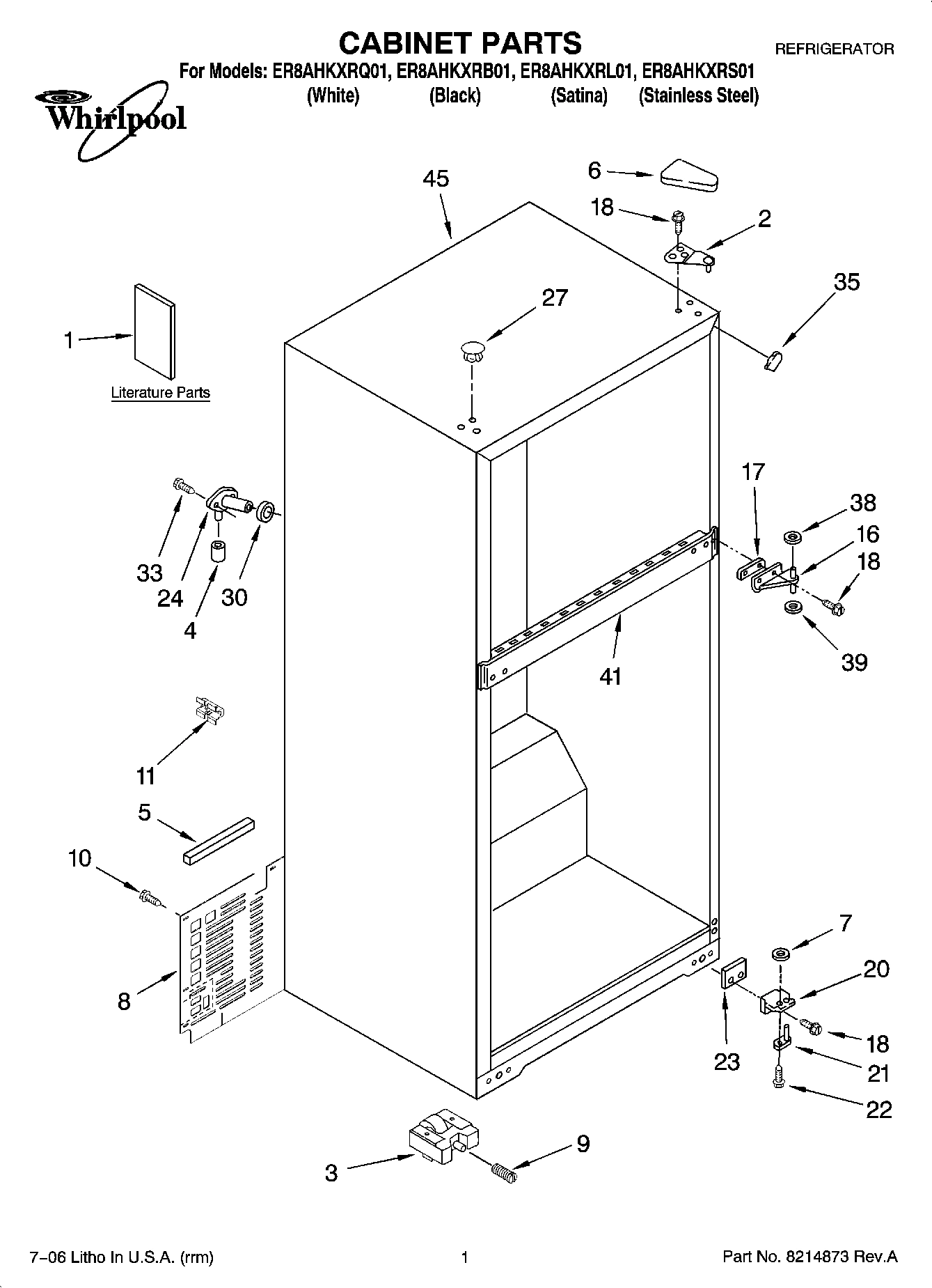 01 - CABINET PARTS