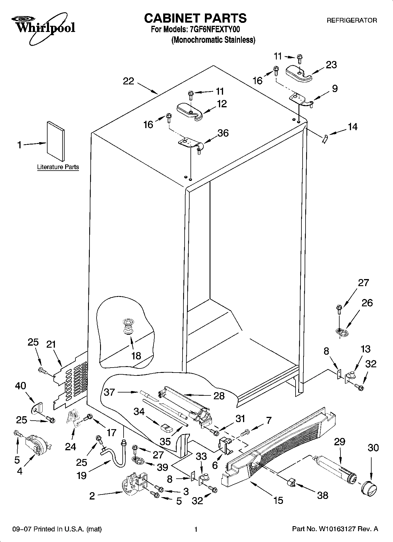 01 - CABINET PARTS
