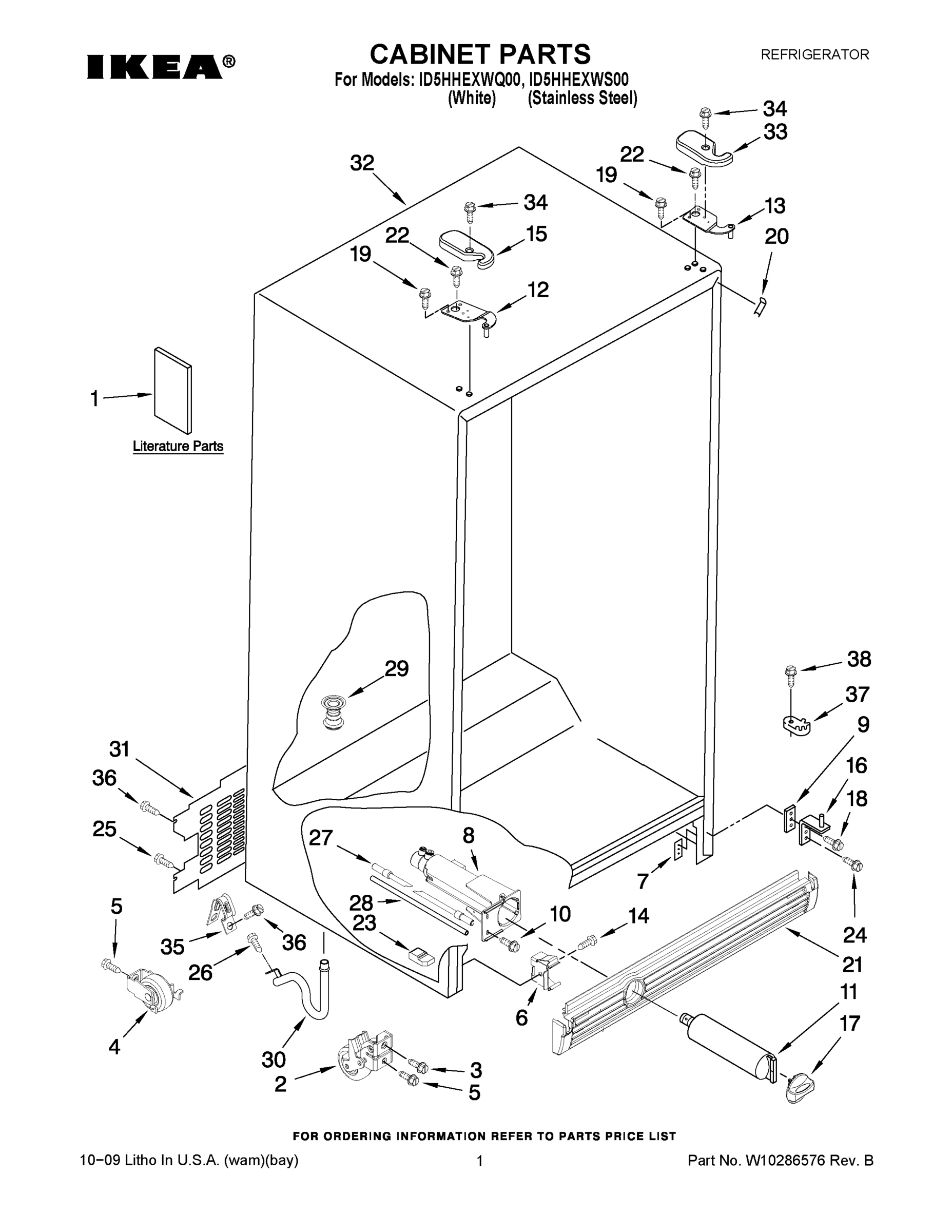 01 - CABINET PARTS