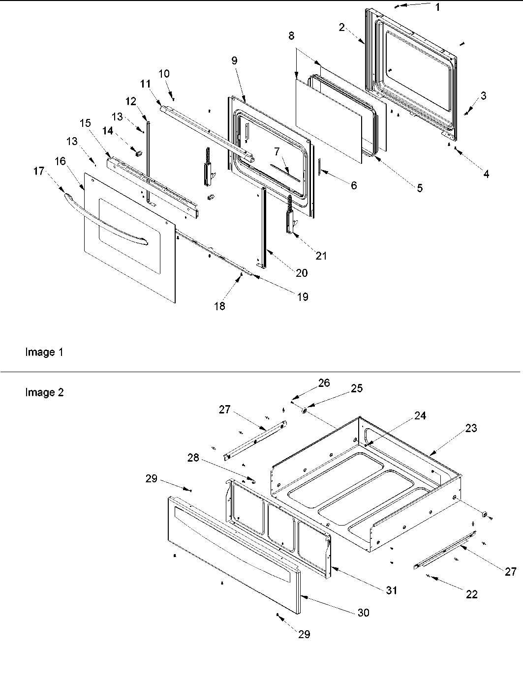 05 - OVEN DOOR AND STORAGE DRAWER