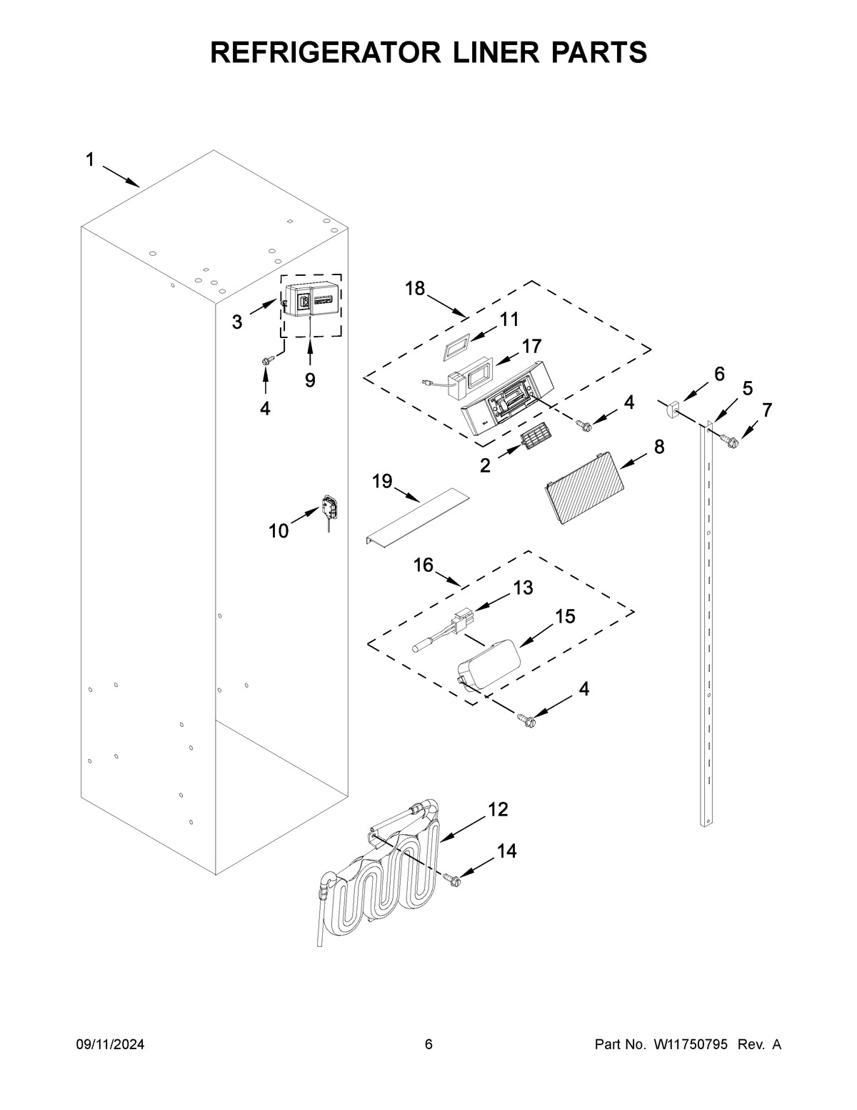 04 - REFRIGERATOR LINER PARTS