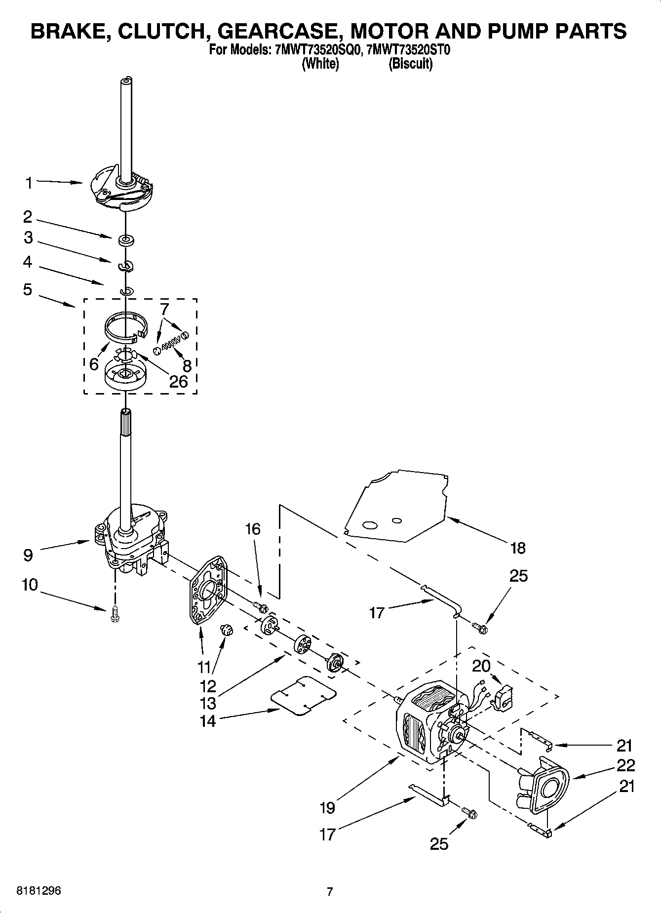 04 - BRAKE, CLUTCH, GEARCASE, MOTOR AND PUMP PARTS