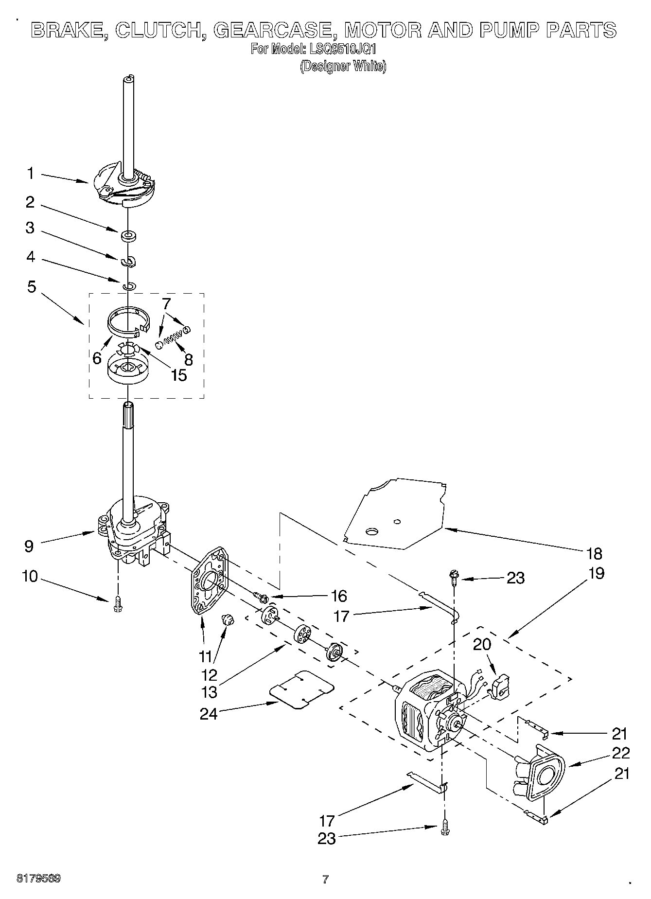 04 - BRAKE, CLUTCH, GEARCASE, MOTOR AND PUMP