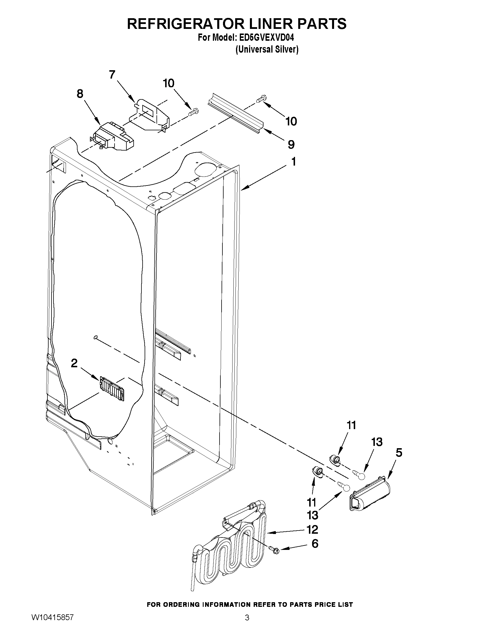 02 - REFRIGERATOR LINER PARTS