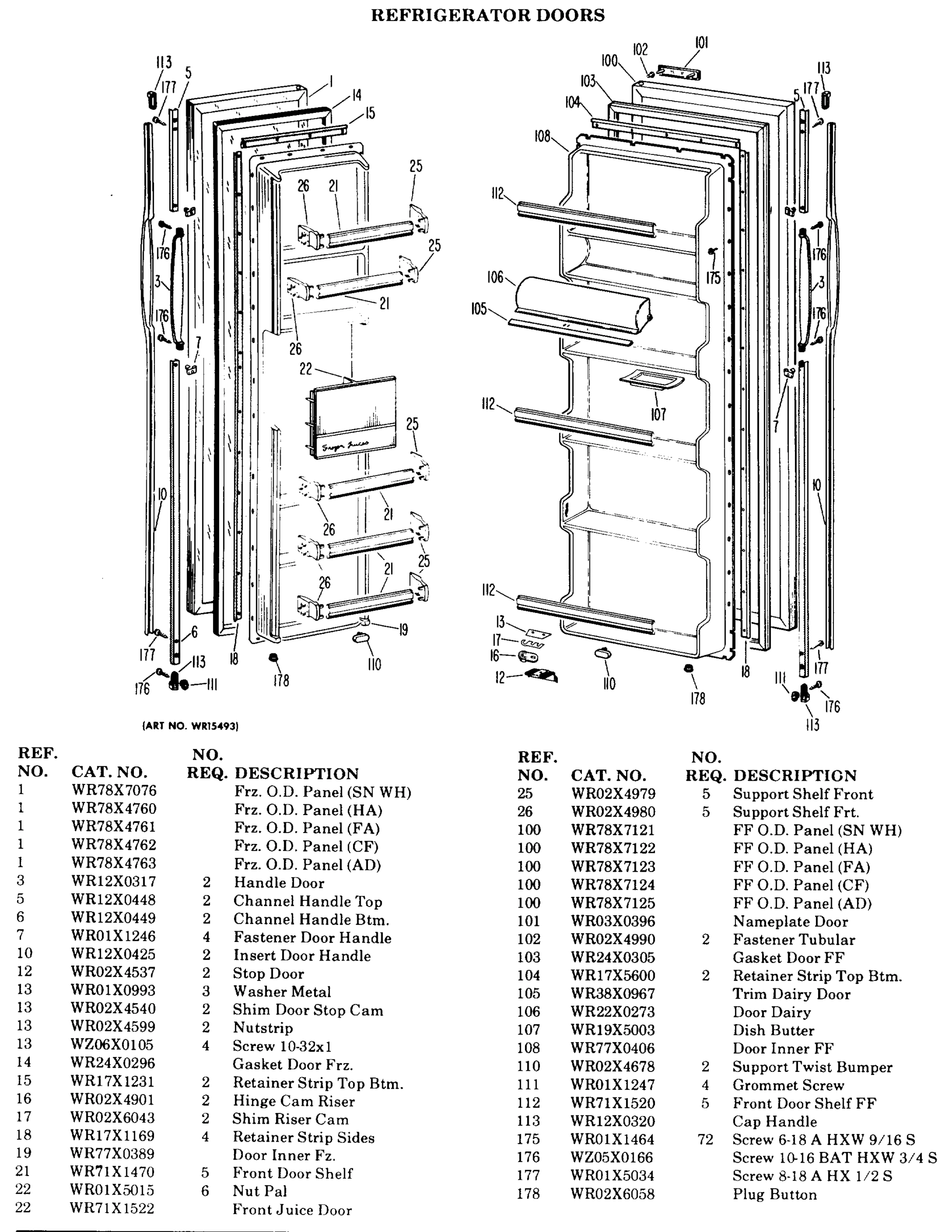 REFRIGERATOR DOORS