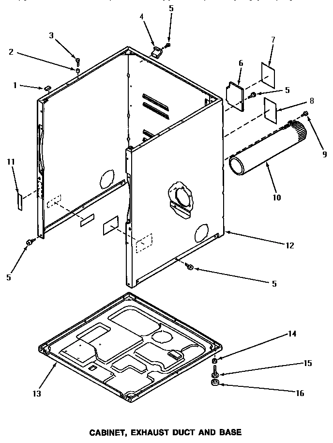 02 - CABINET, EXHAUST DUCT & BASE