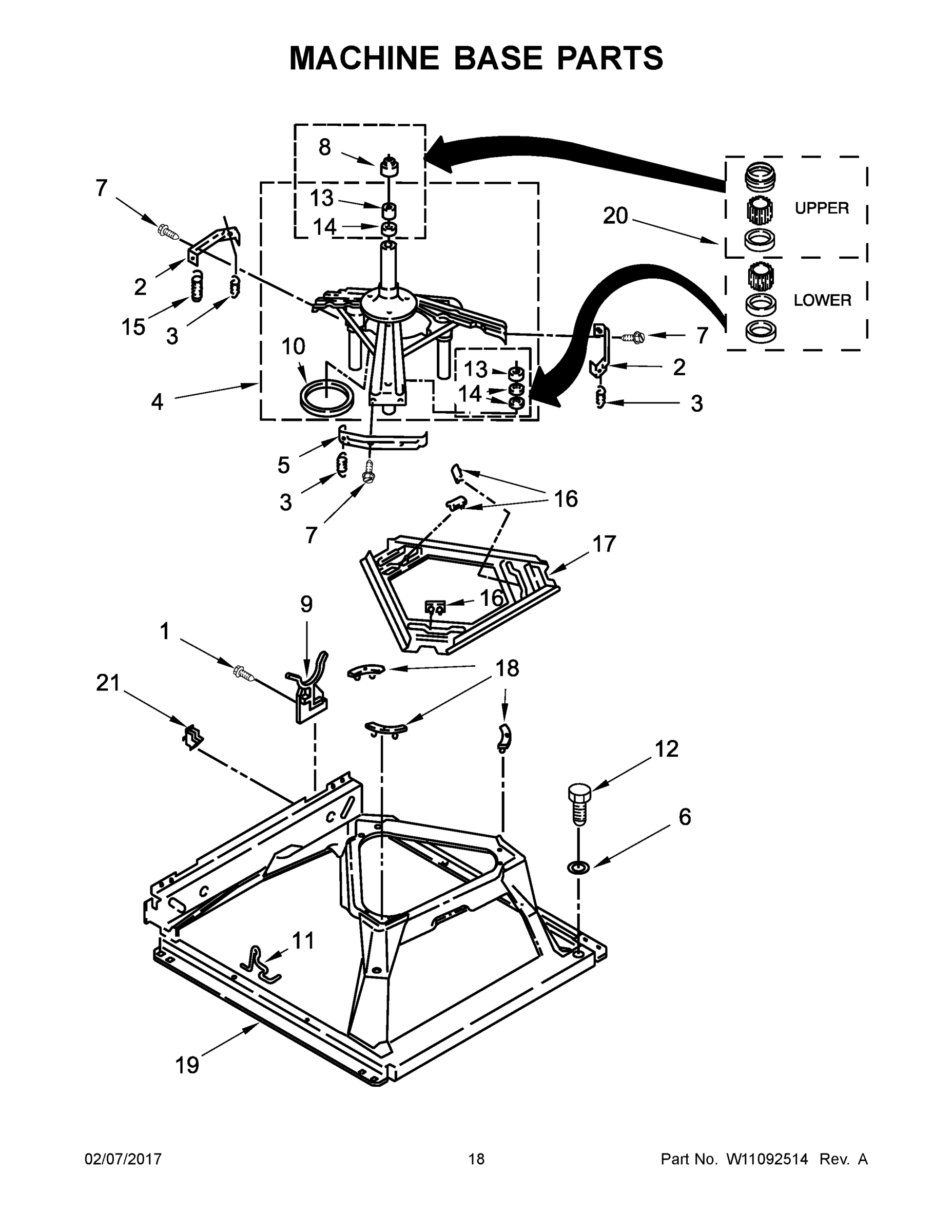 10 - MACHINE BASE PARTS