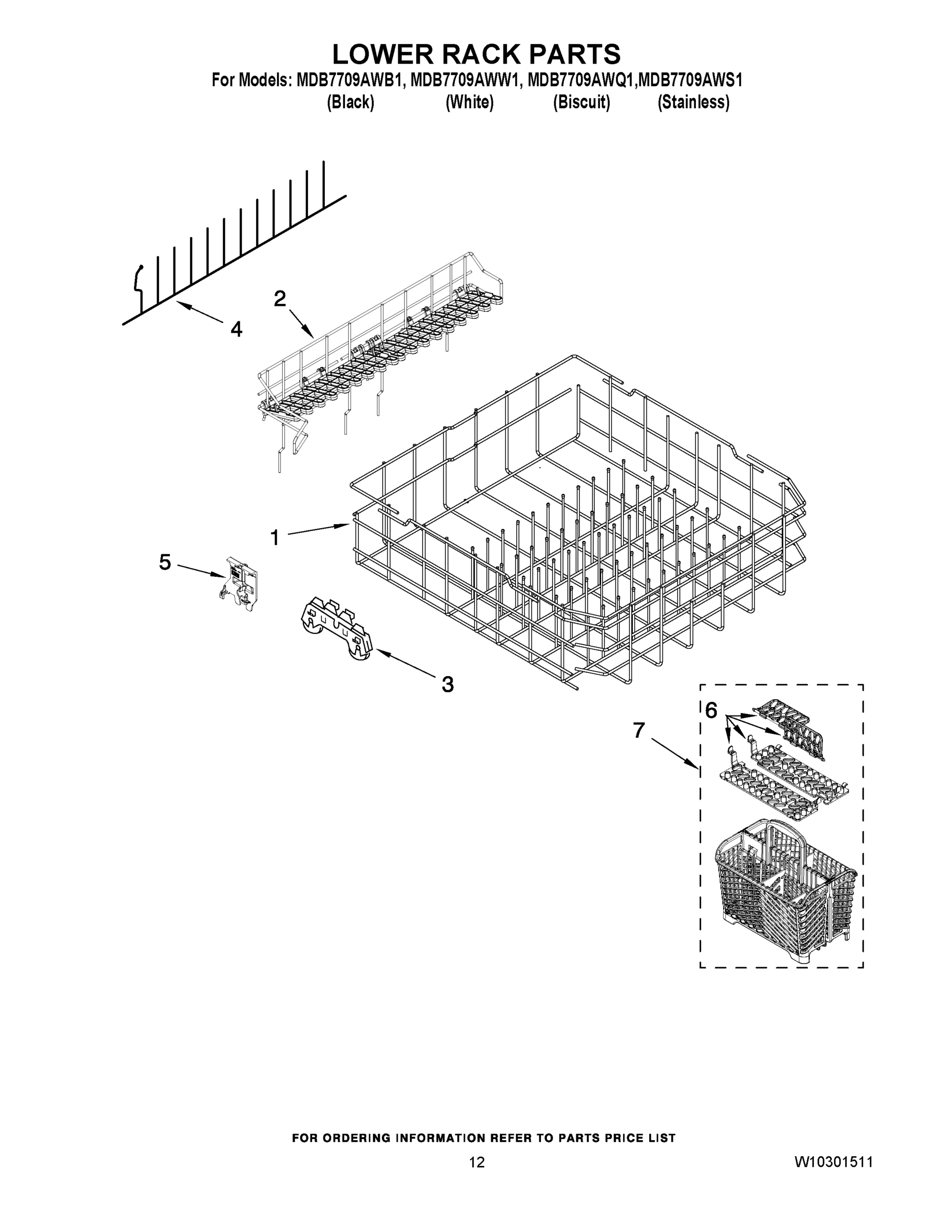 10 - LOWER RACK PARTS