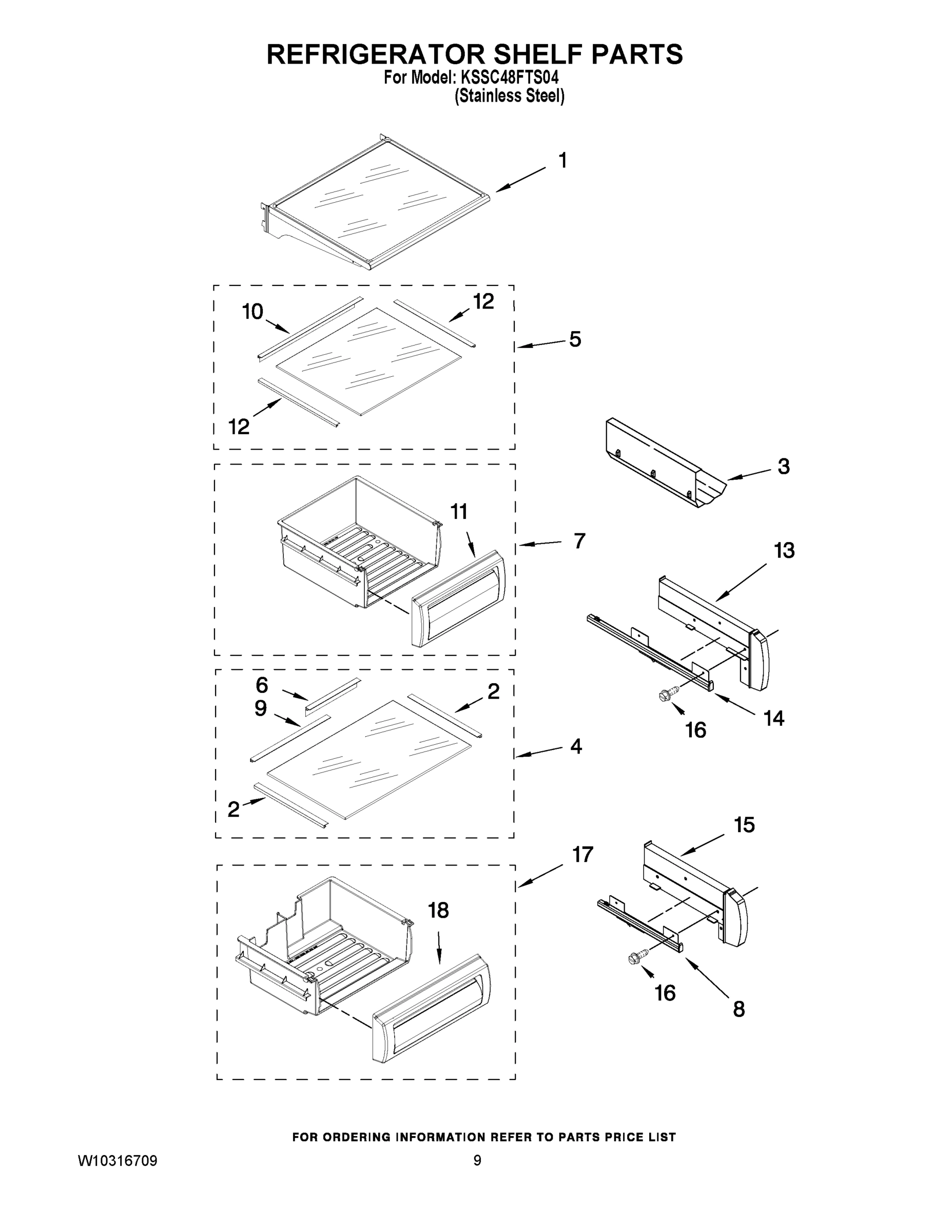 07 - REFRIGERATOR SHELF PARTS