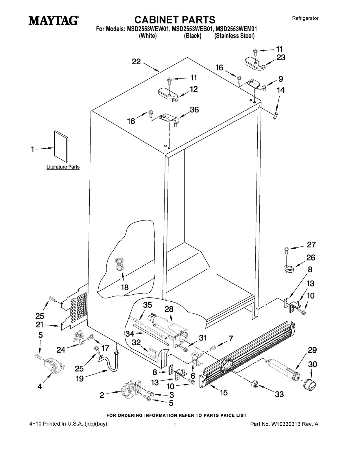 01 - CABINET PARTS