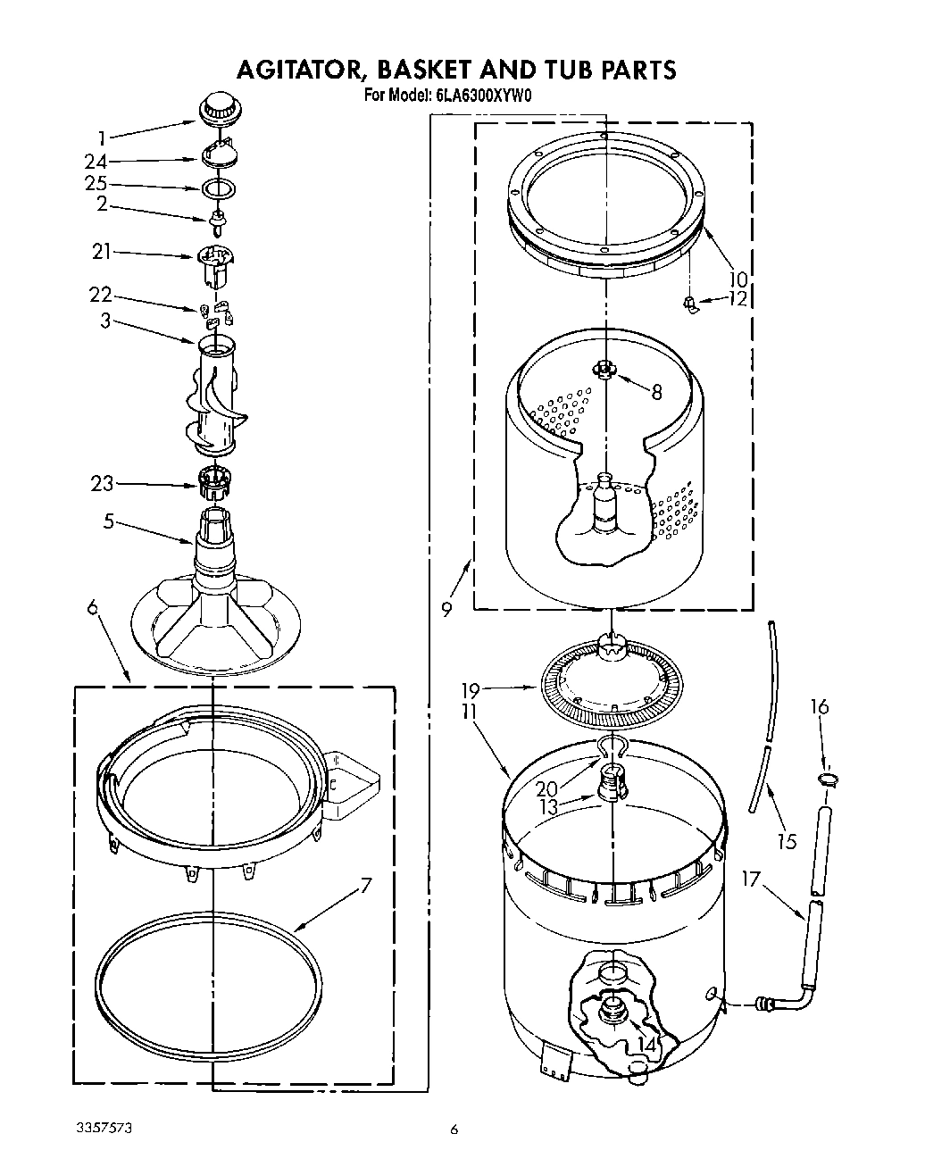 04 - AGITATOR, BASKET AND TUB