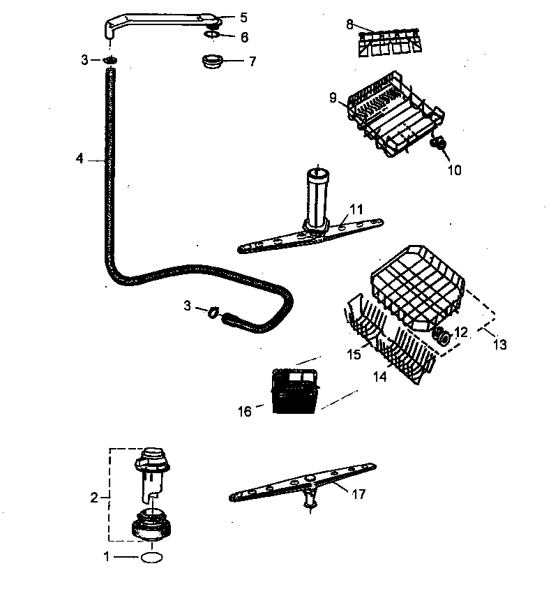 04 - SPRAY ARM/RACK PARTS