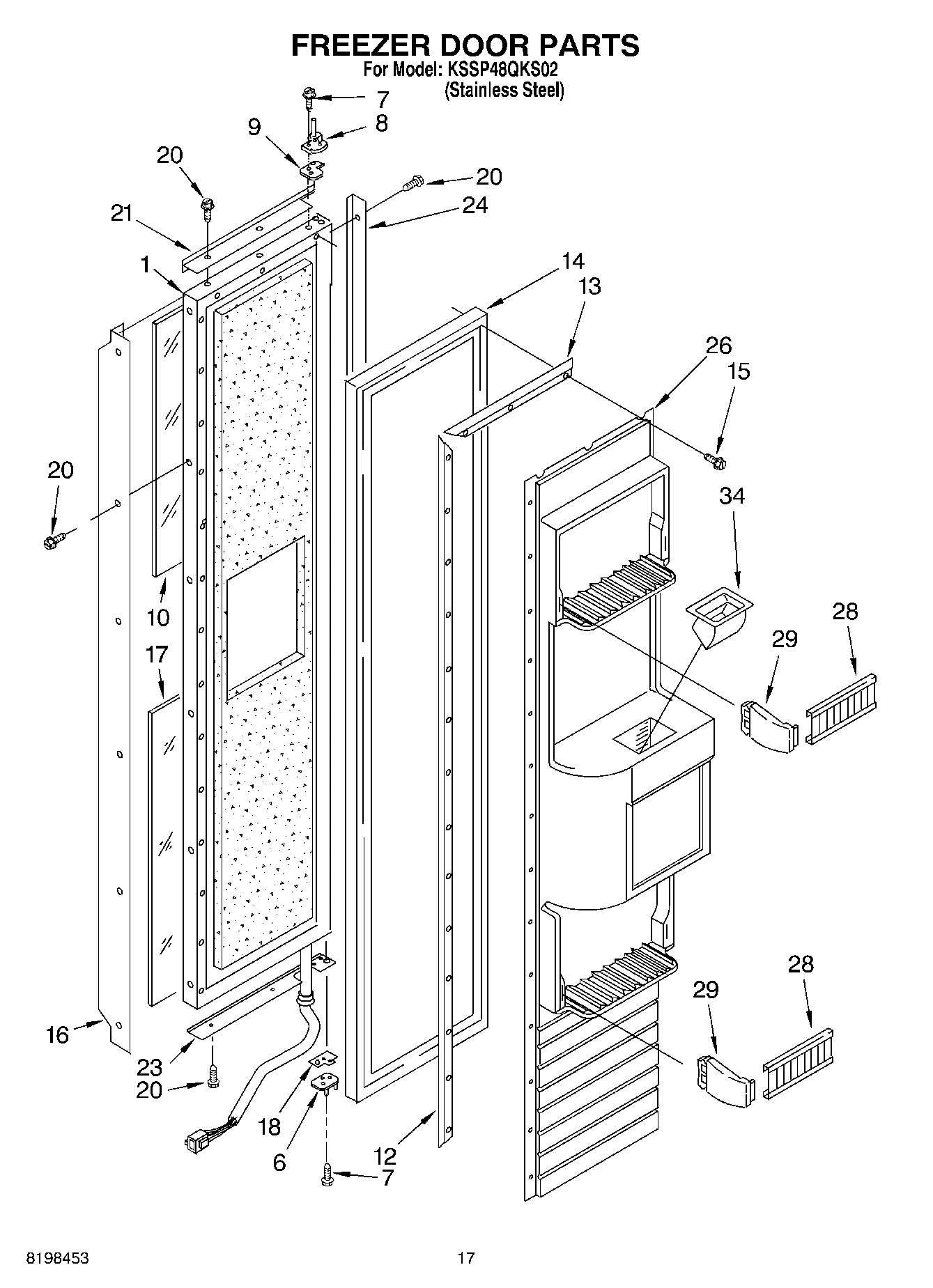 11 - FREEZER DOOR PARTS