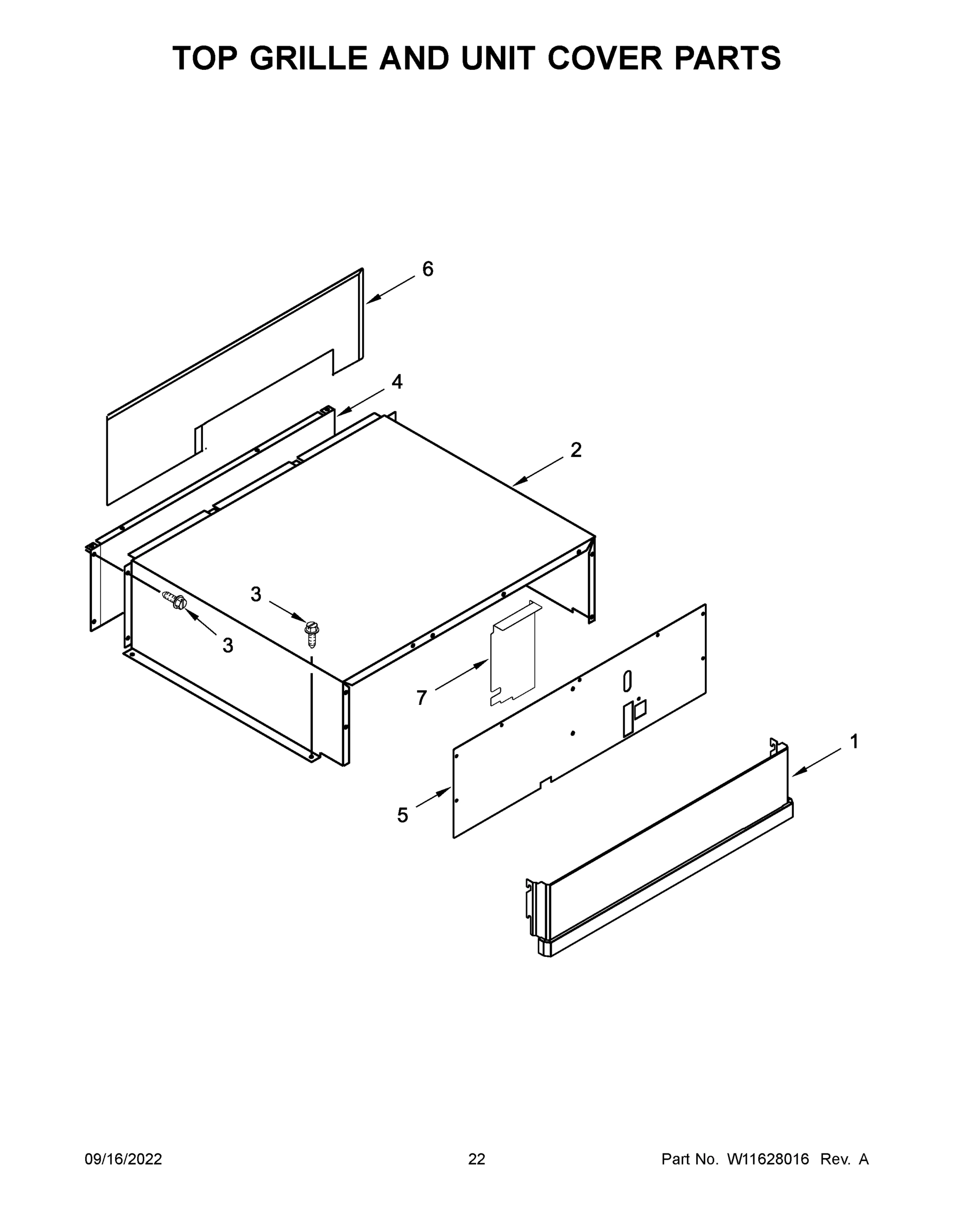12 - TOP GRILLE AND UNIT COVER PARTS
