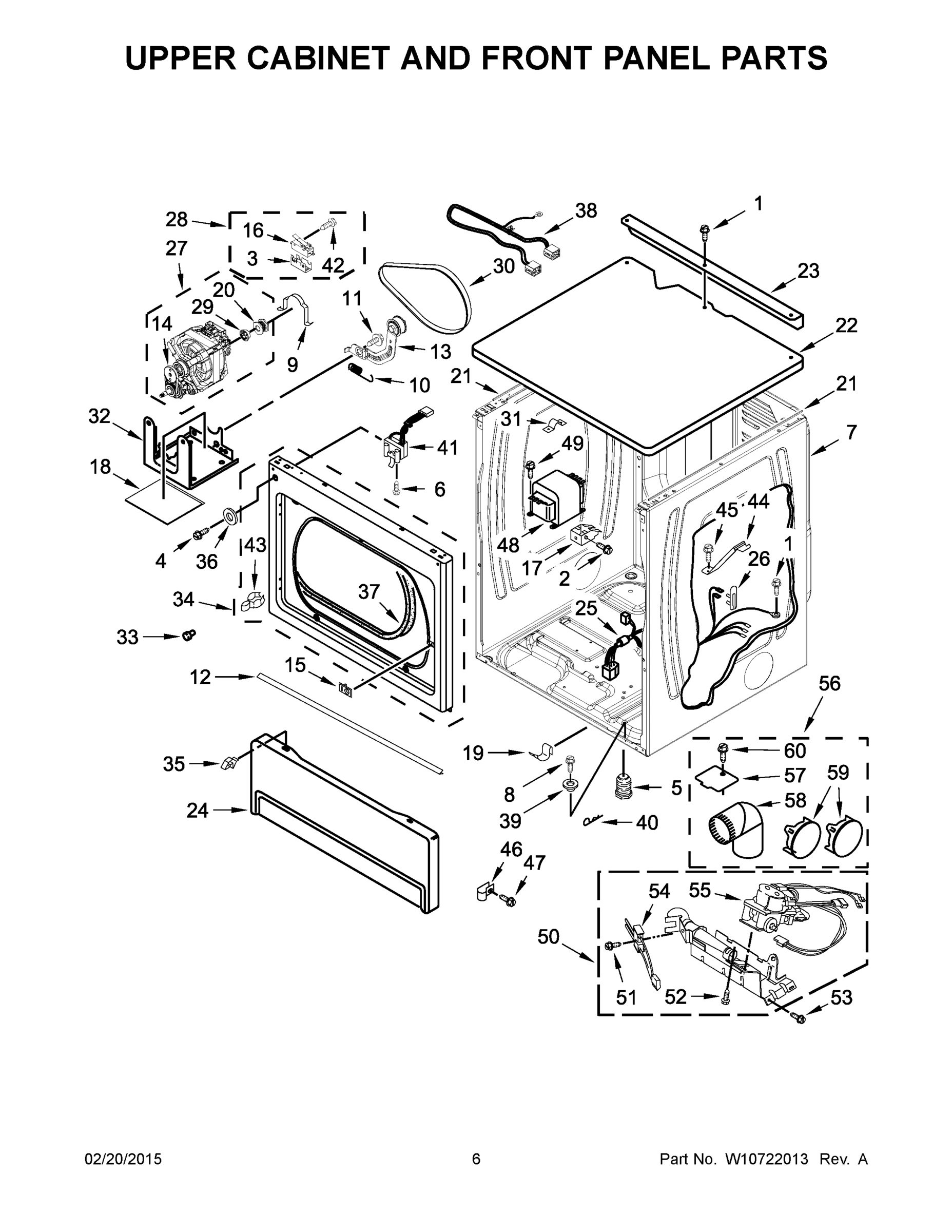 04 - UPPER CABINET AND FRONT PANEL PARTS