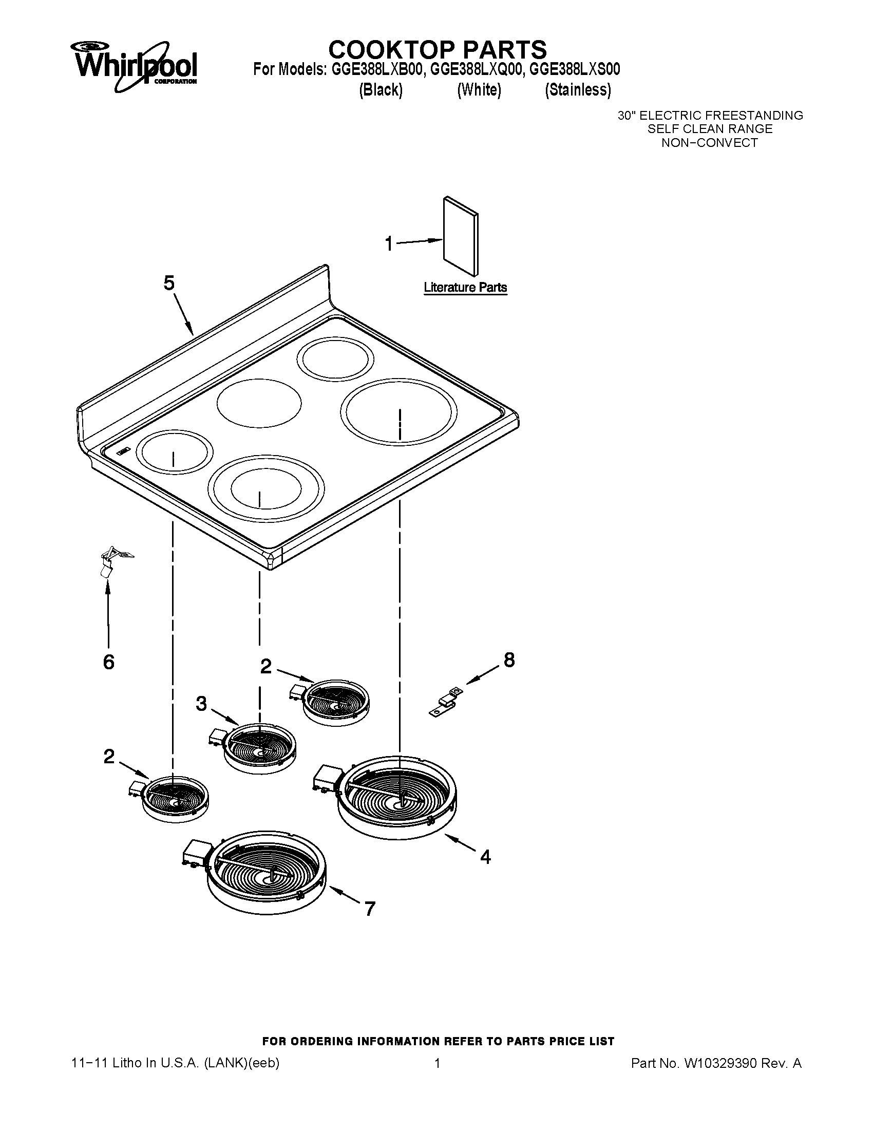 01 - COOKTOP PARTS