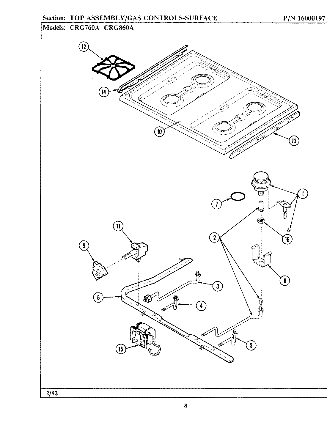10 - TOP ASSEMBLY (xCRG760A xCRG860A)