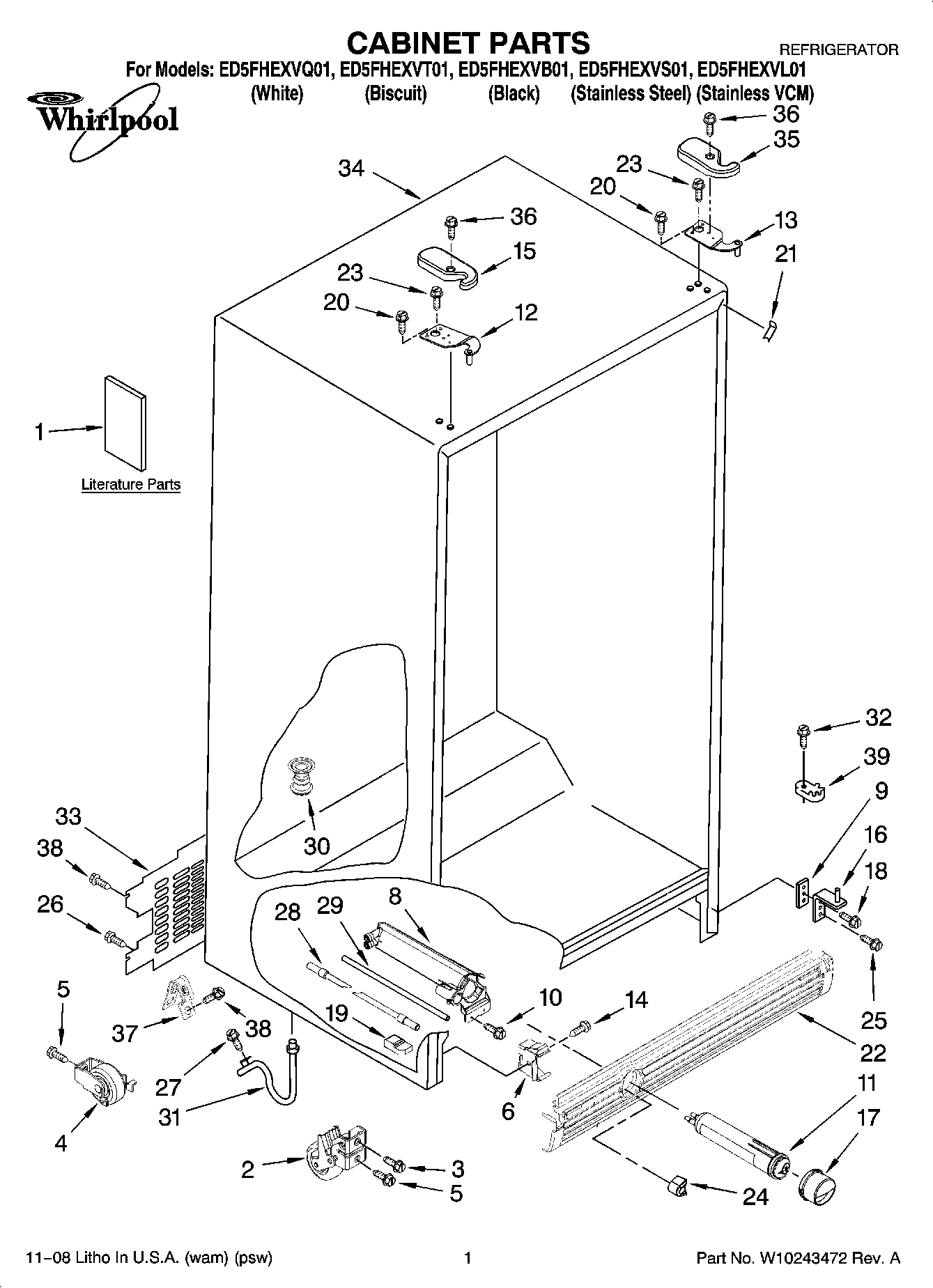 01 - CABINET PARTS