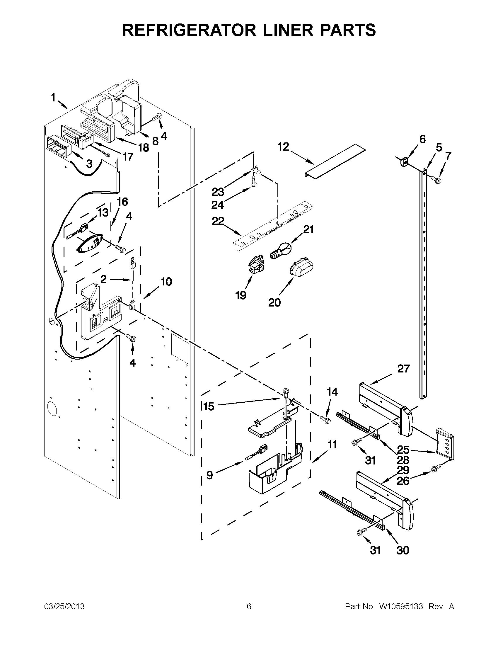 03 - REFRIGERATOR LINER PARTS