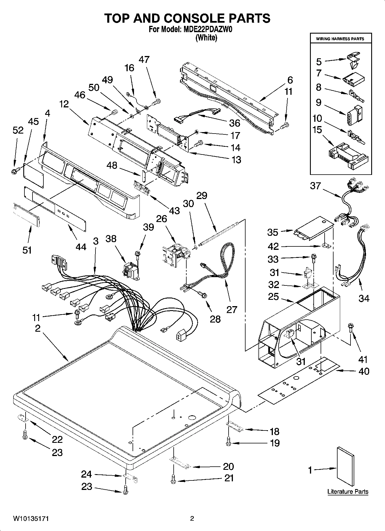 01 - TOP AND CONSOLE PARTS