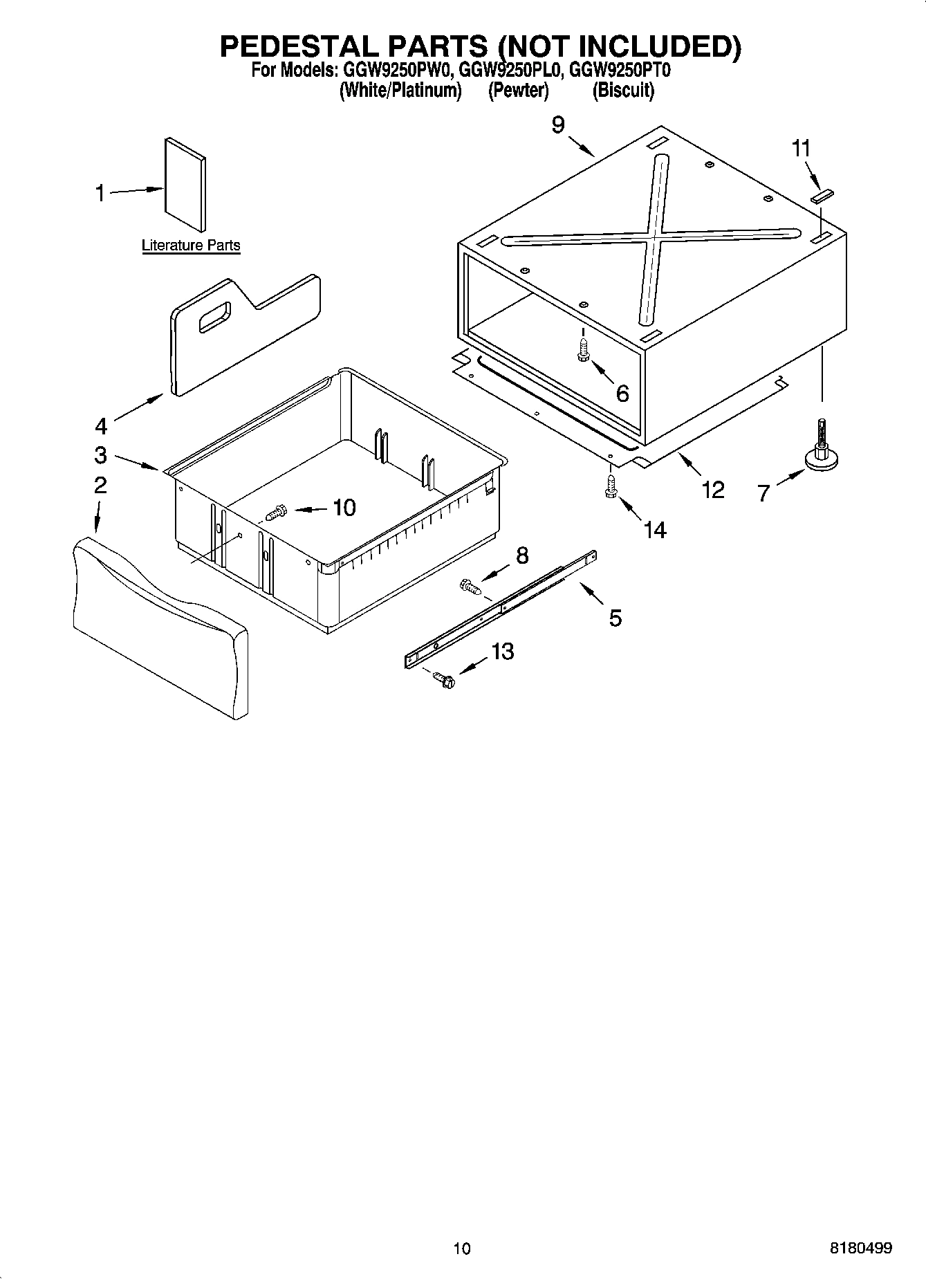 06 - PEDESTAL PARTS (NOT INCLUDED), OPTIONAL PARTS (NOT INCLUDED)