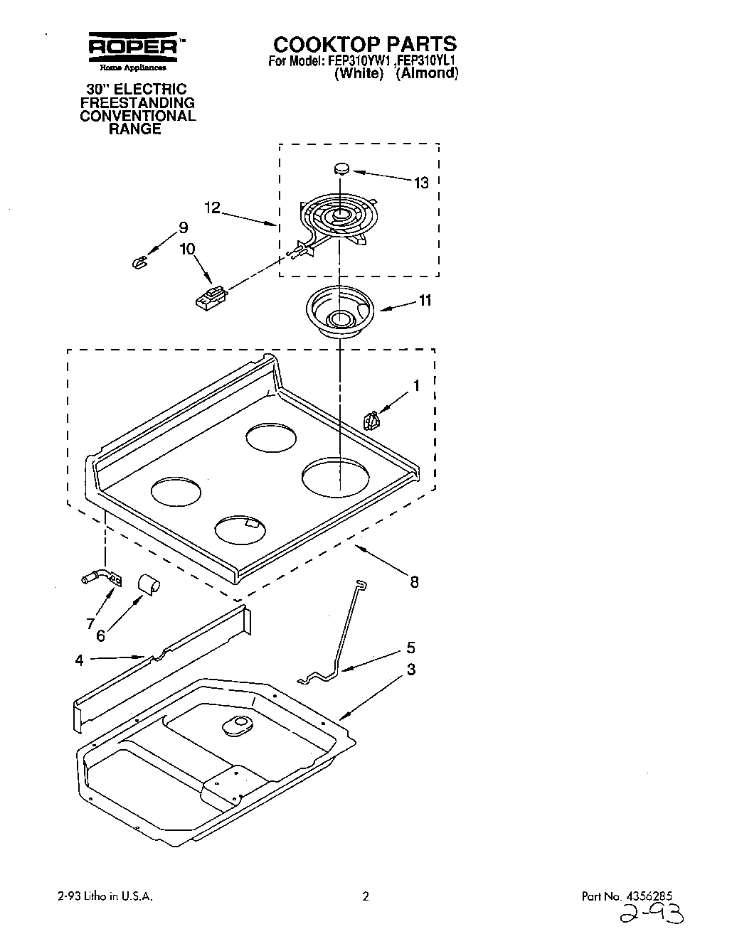 01 - COOKTOP, LIT/OPTIONAL