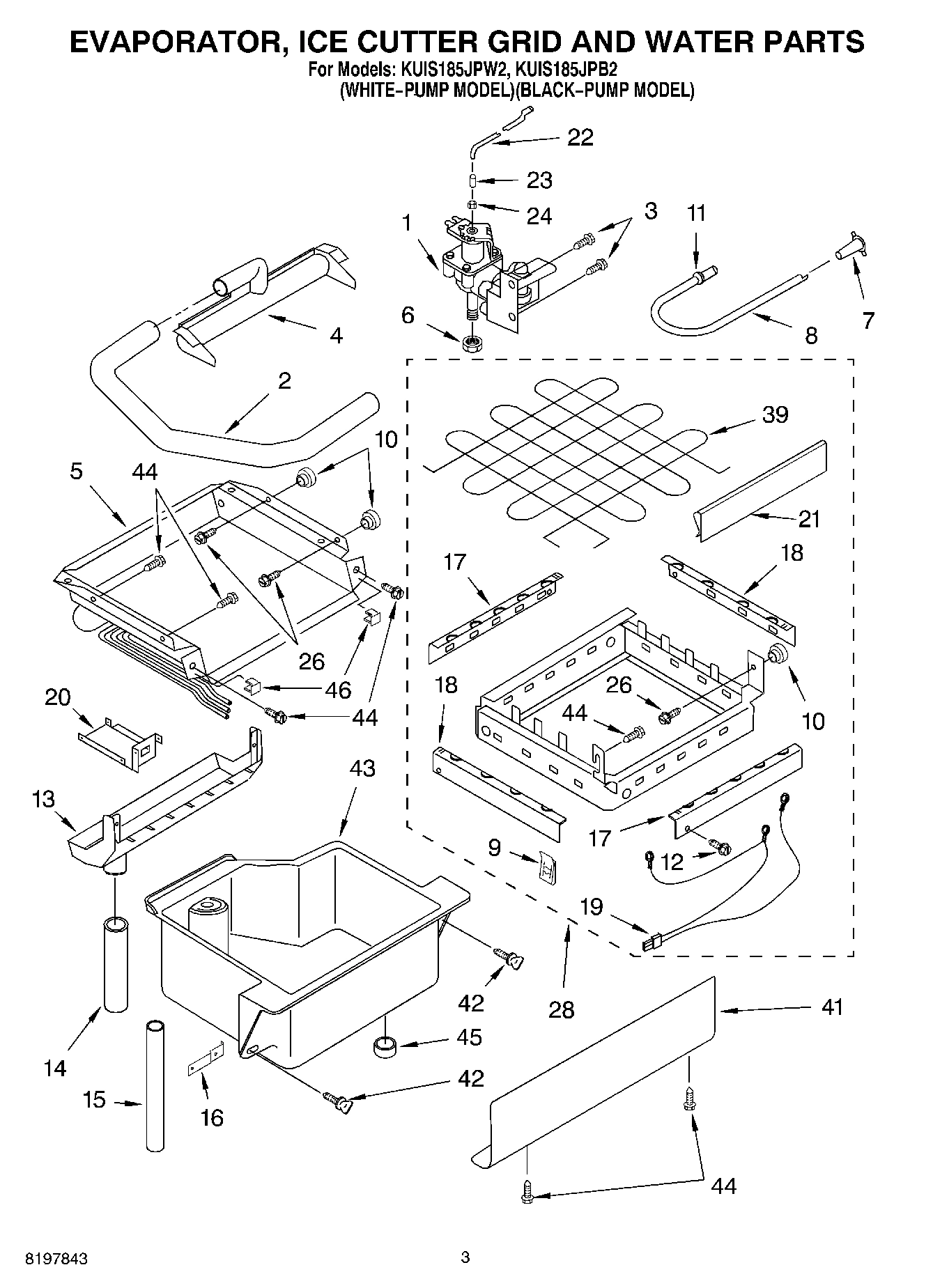 02 - EVAPORATOR, ICE CUTTER GRID AND WATER