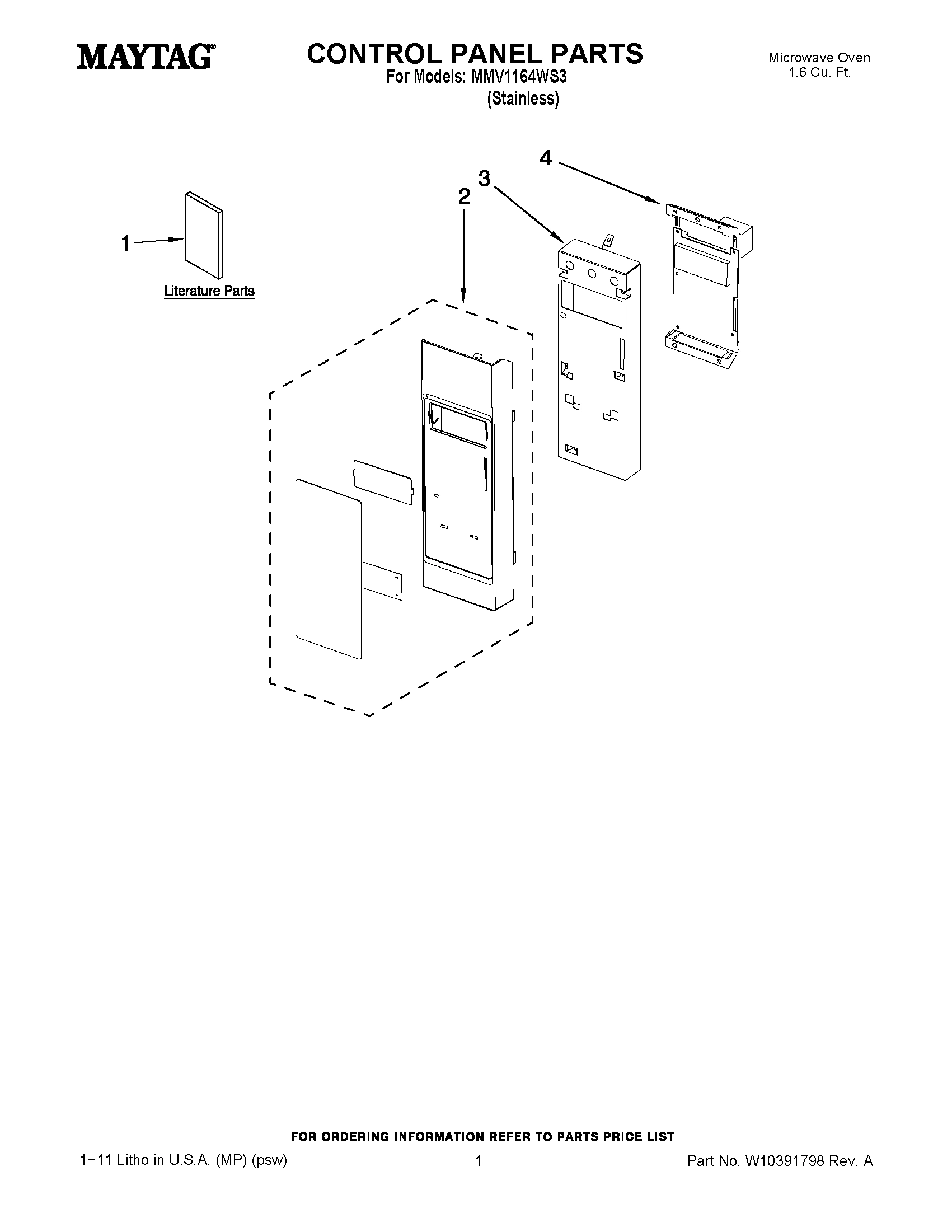 01 - CONTROL PANEL PARTS