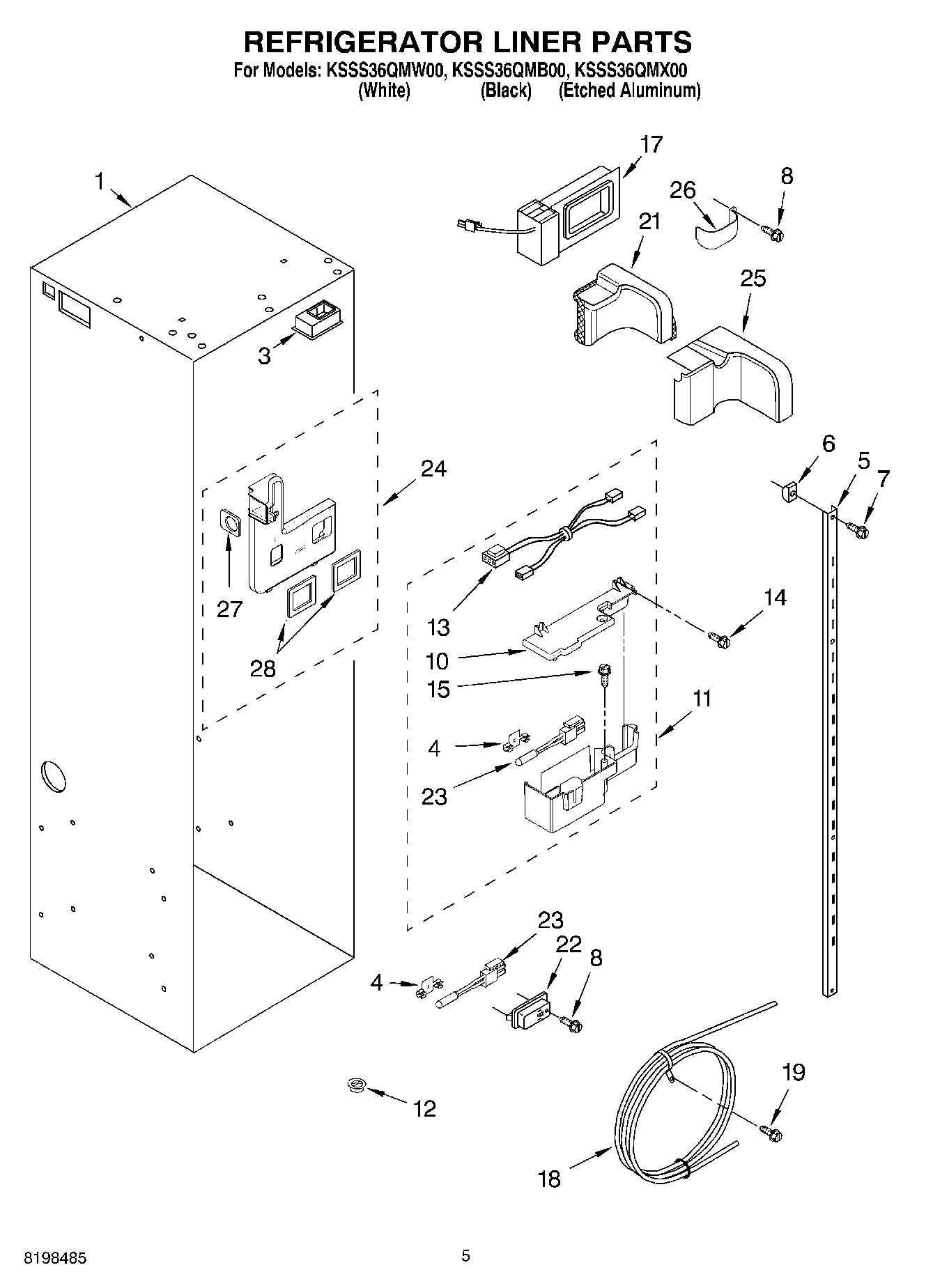 04 - REFRIGERATOR LINER PARTS