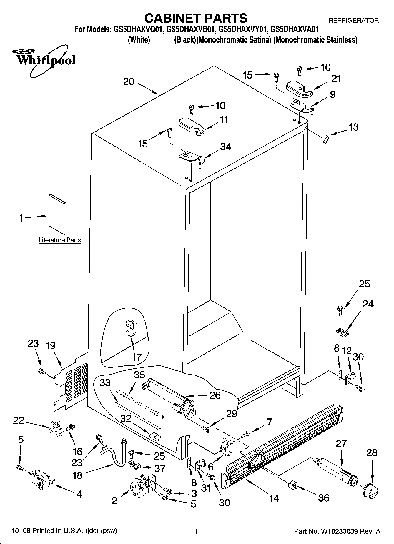 01 - CABINET PARTS
