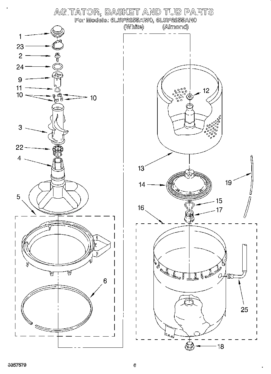 04 - AGITATOR, BASKET AND TUB
