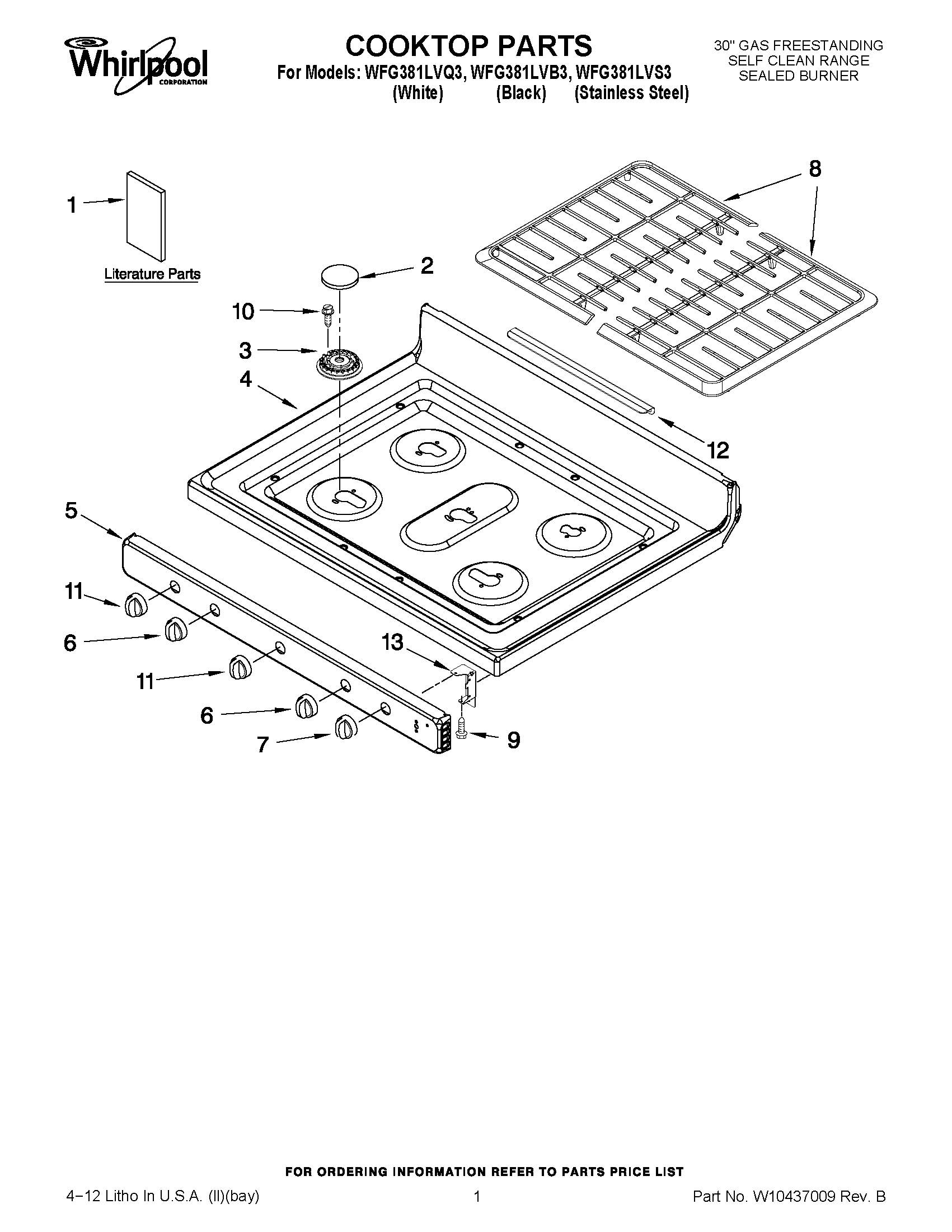 01 - COOKTOP PARTS