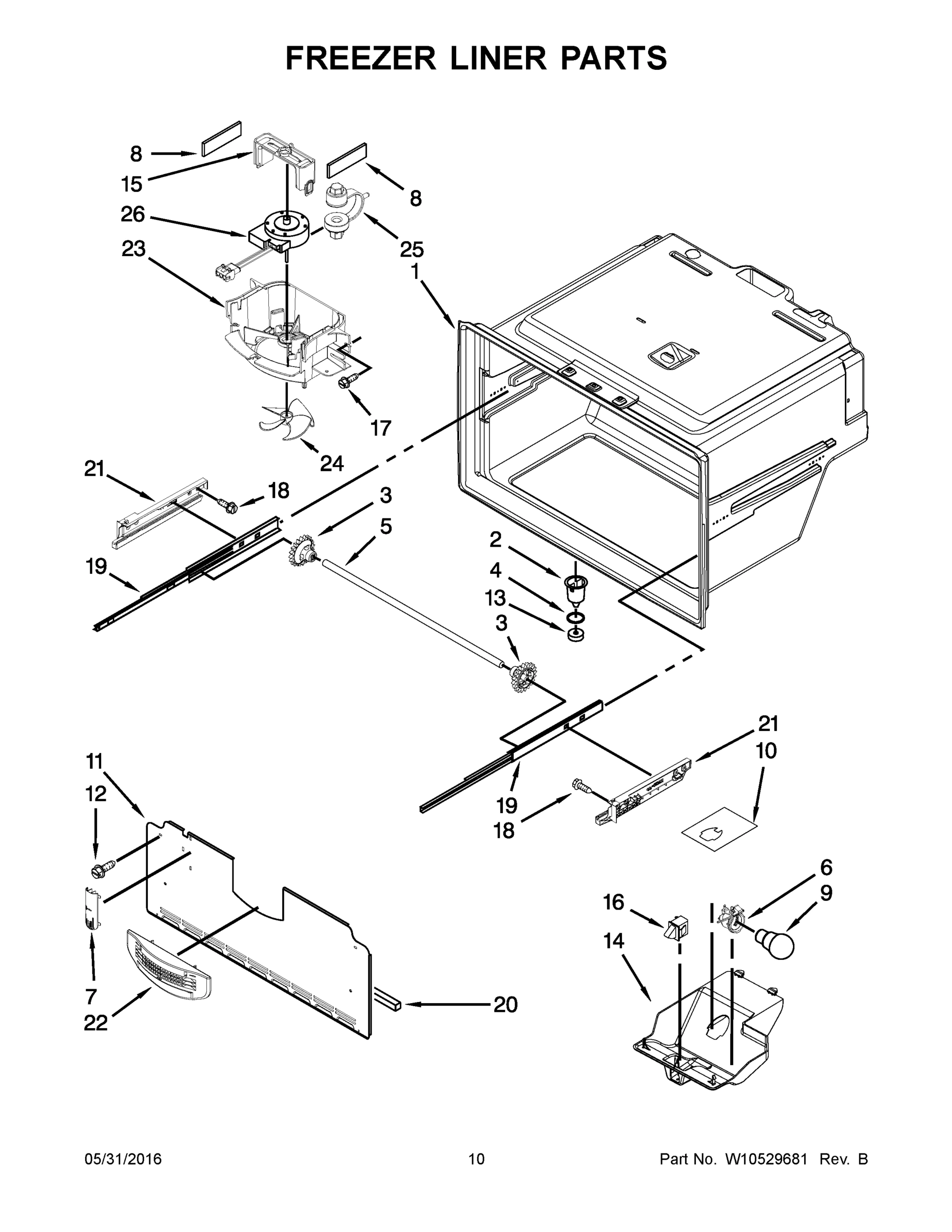 06 - FREEZER LINER PARTS