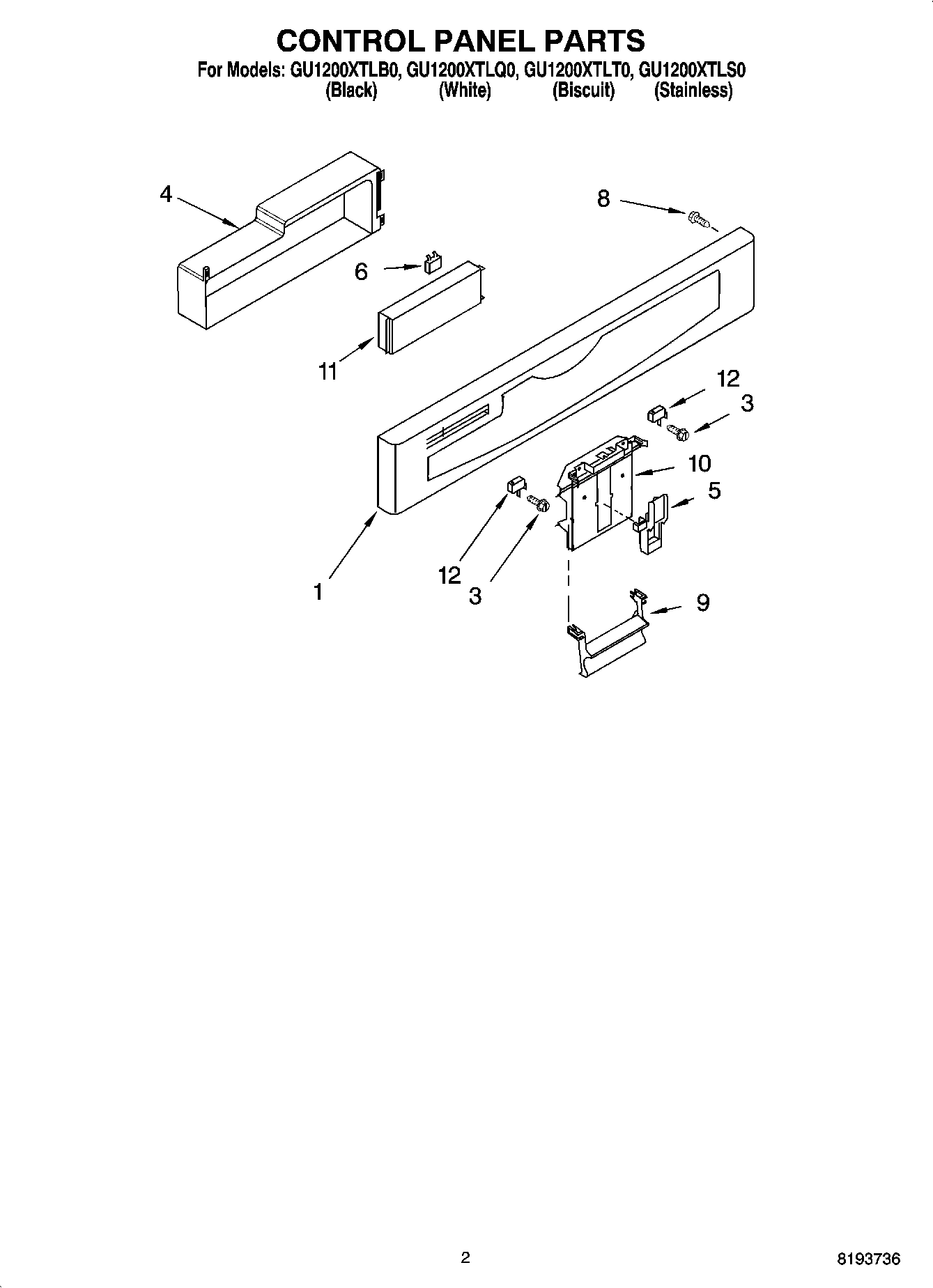 02 - CONTROL PANEL PARTS