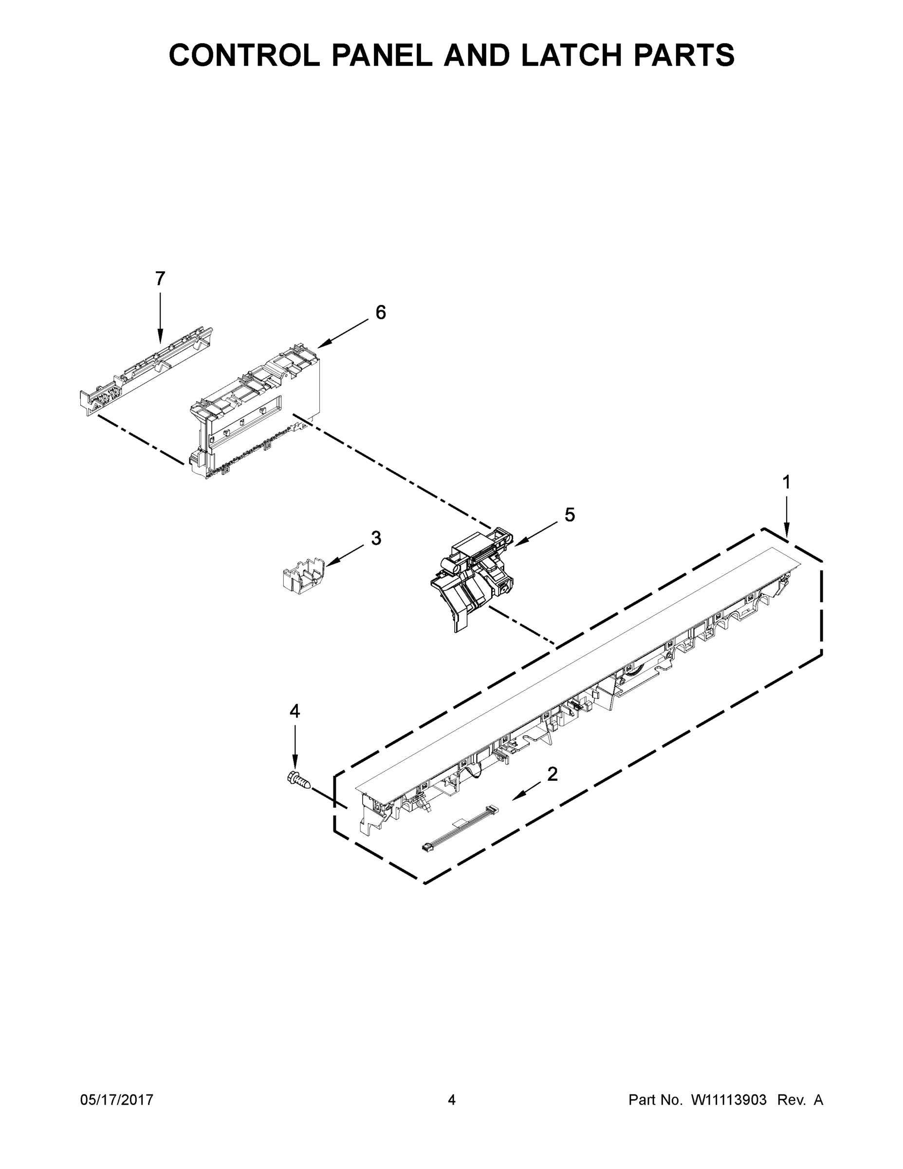 03 - CONTROL PANEL AND LATCH PARTS