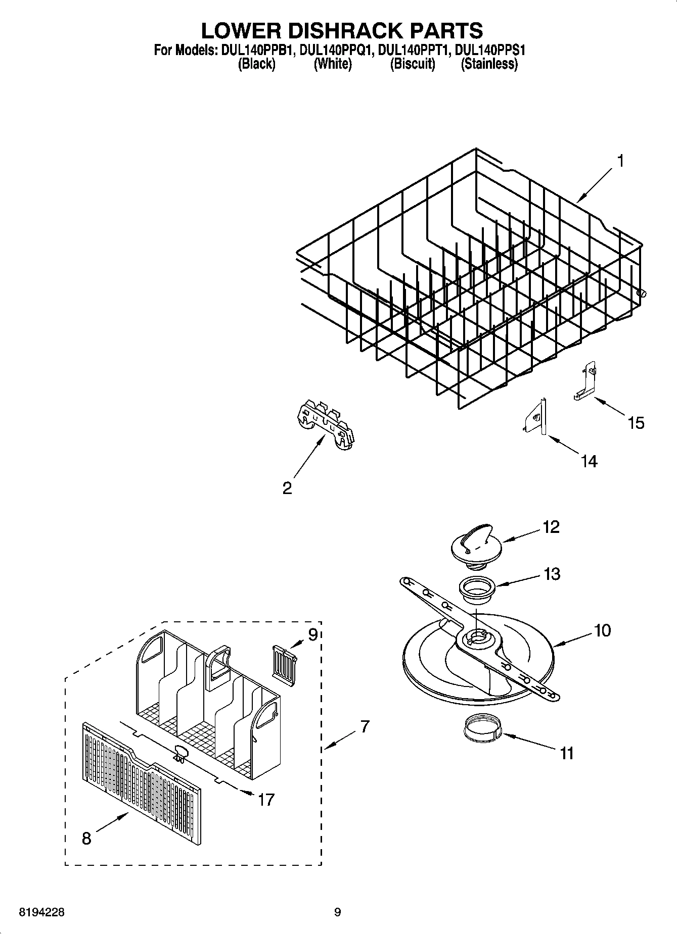 06 - LOWER DISHRACK PARTS, OPTIONAL PARTS