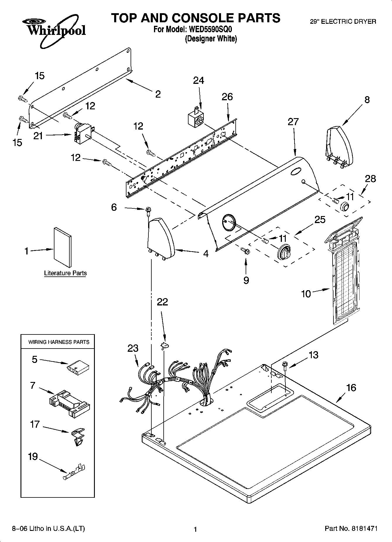 01 - TOP AND CONSOLE PARTS