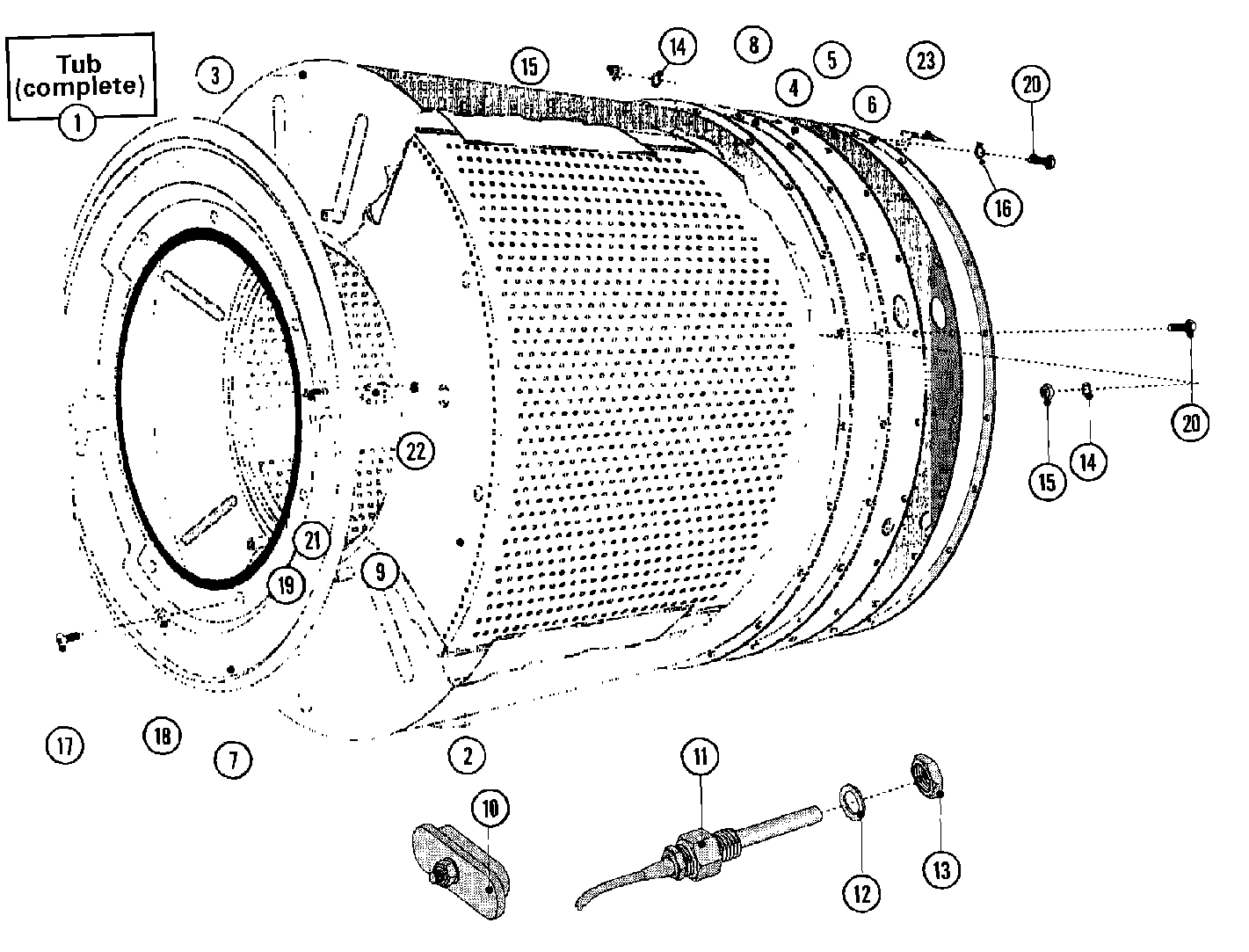 23 - BASKET & OUTER SHELL ASSEMBLY(SERIES 11)