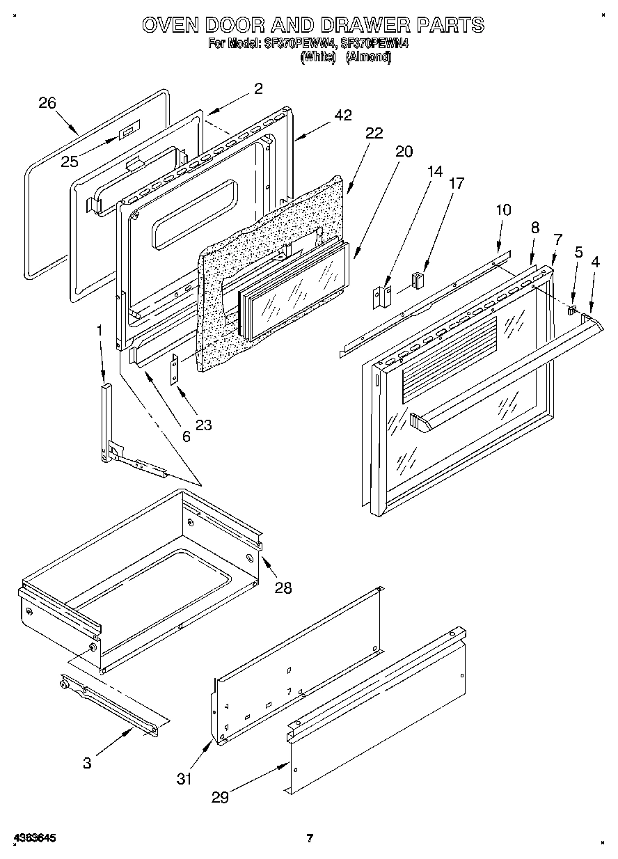 05 - OVEN DOOR AND DRAWER