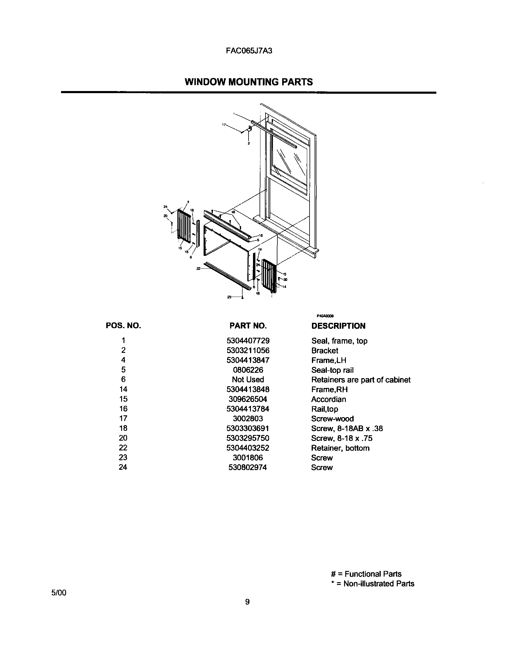 11 - WINDOW MOUNTING PARTS