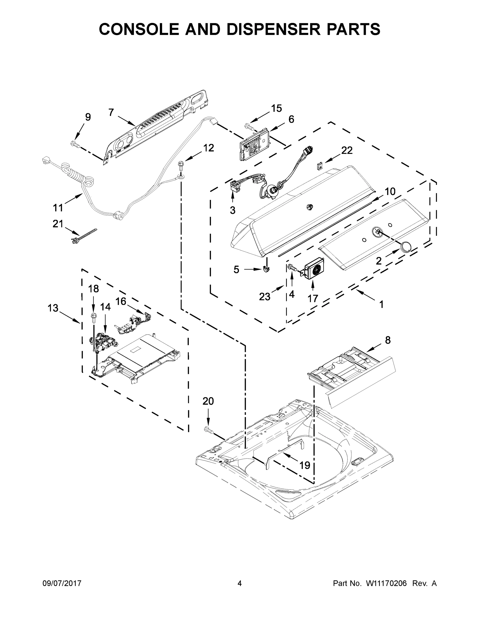 03 - CONSOLE AND DISPENSER PARTS